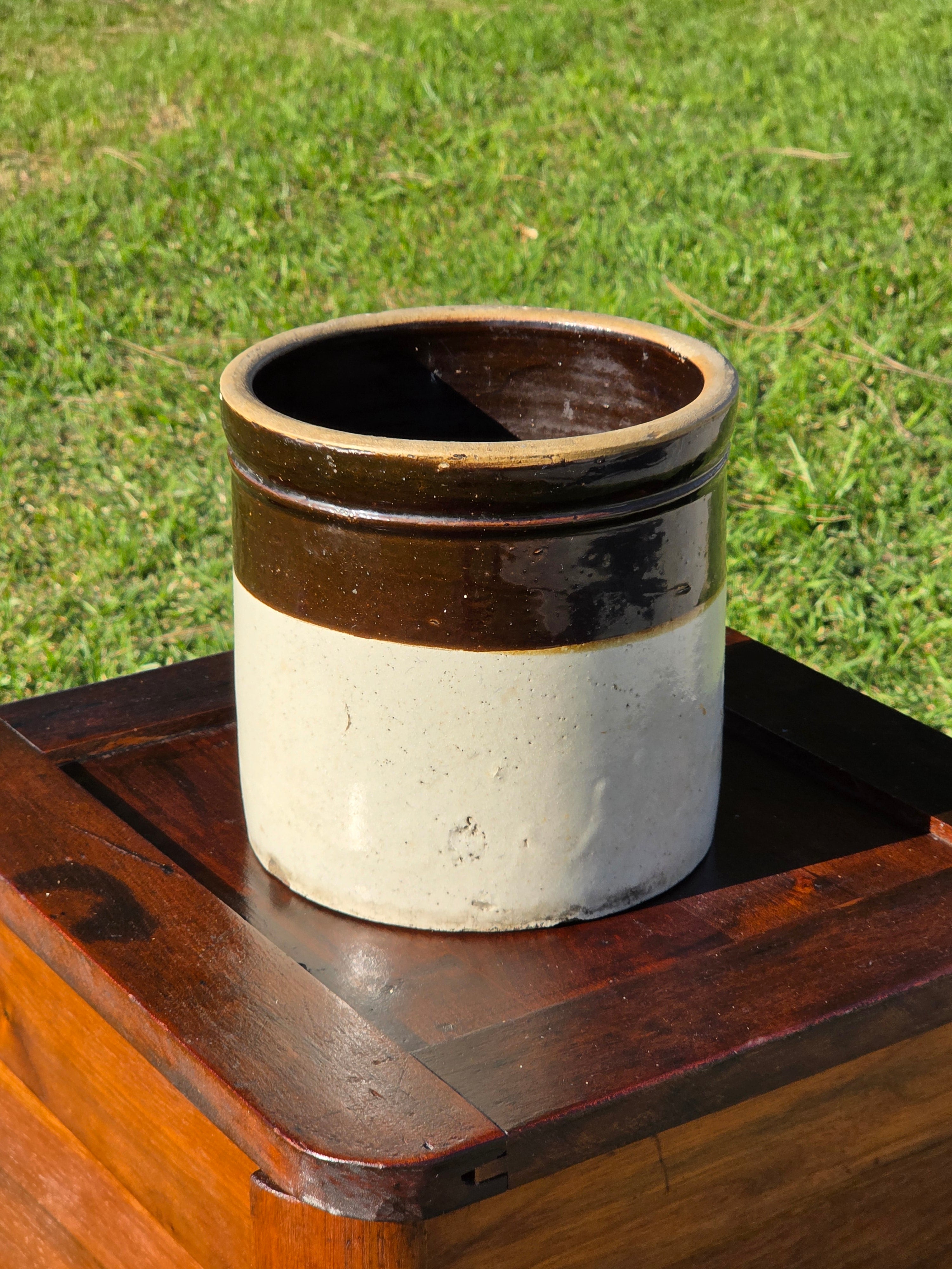 Antique Victorian Commode Box / Hidden Floral Carving & Ceramic Pot on Wheels