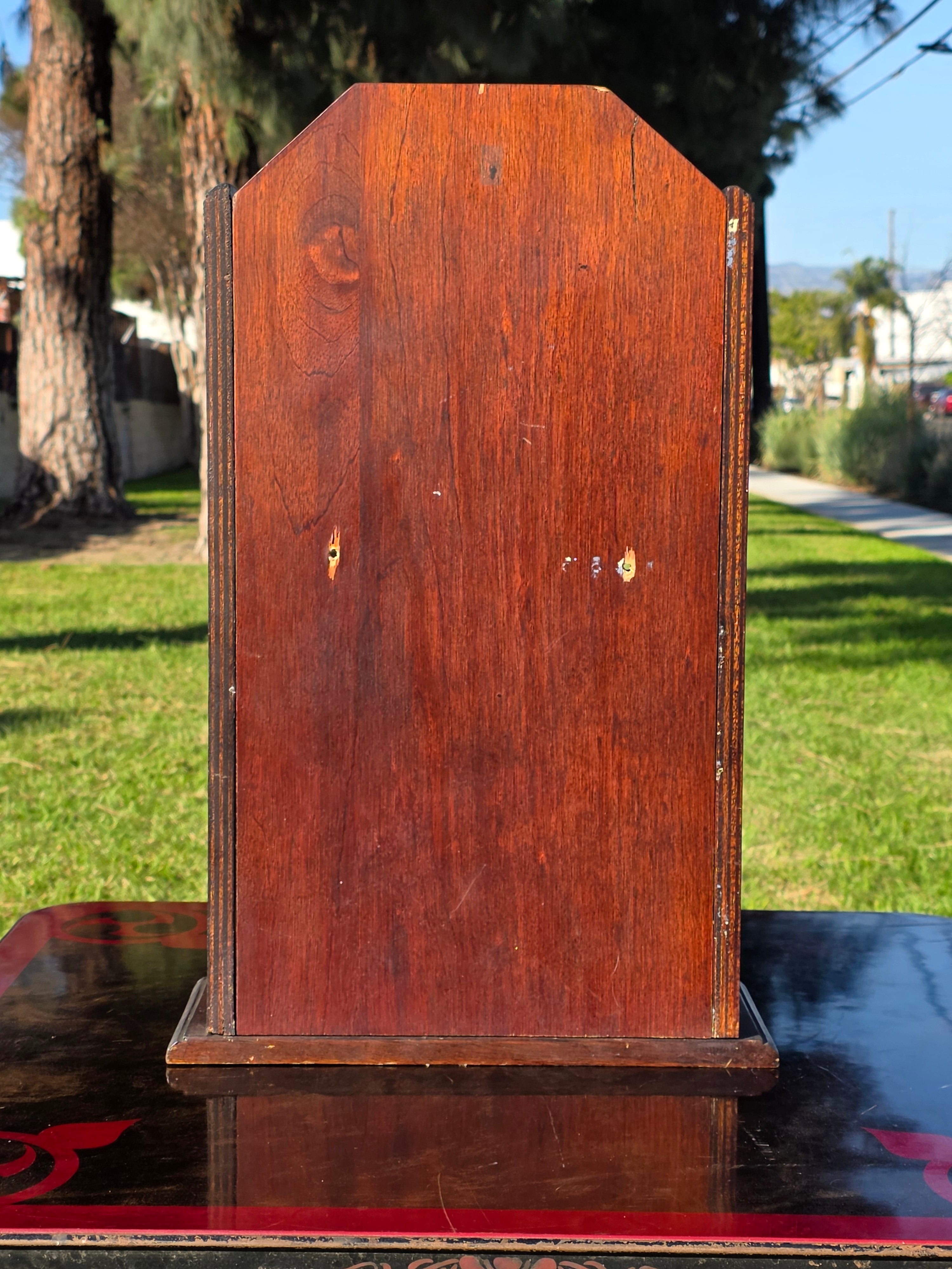 Vintage Mid-Century Wooden Spice Rack / Kitchen Wall Shelf w/ Scalloped Sides