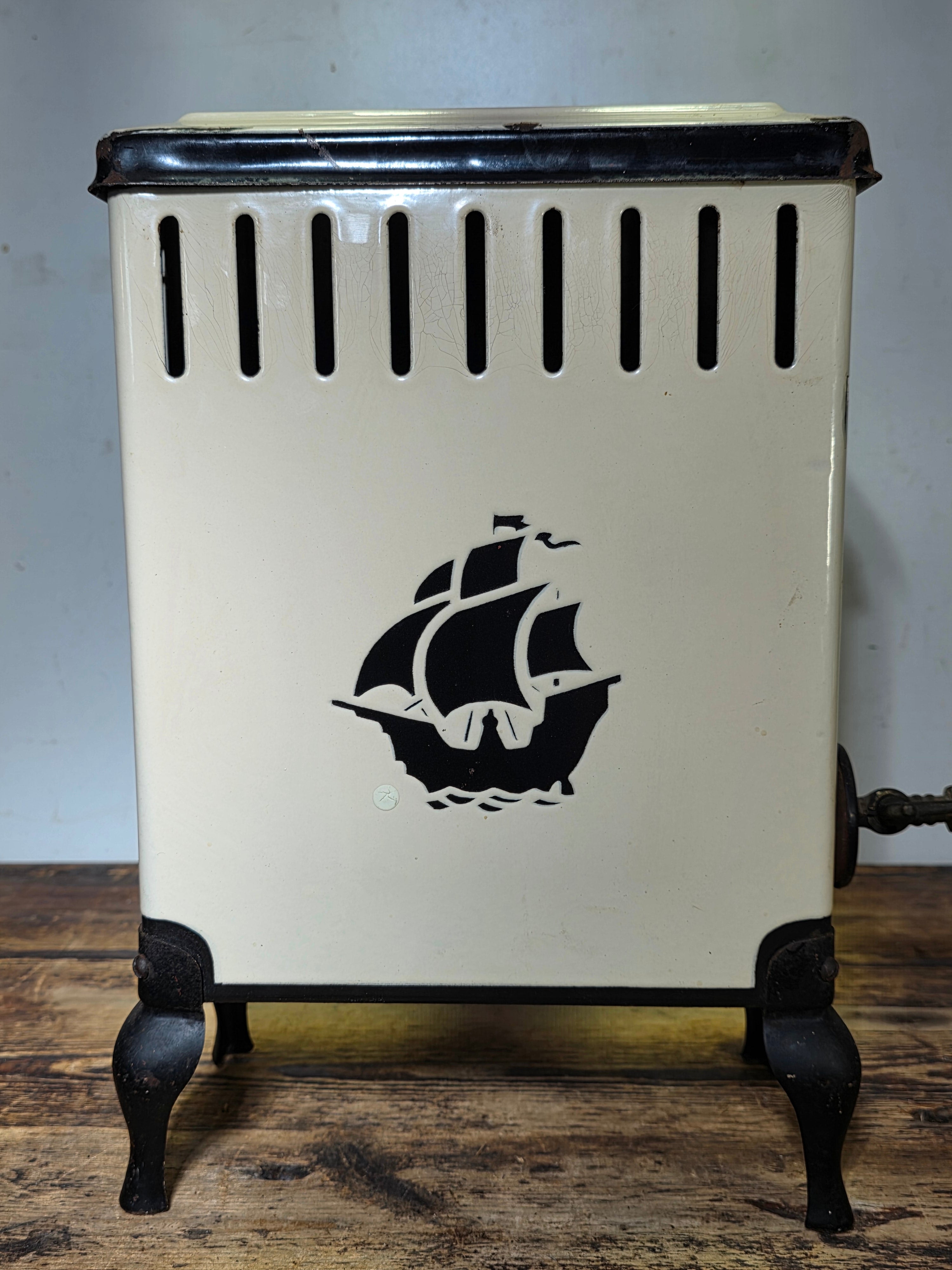 1930s Vintage O'Keefe & Merritt Gas Heater - Industrial Streamline Design