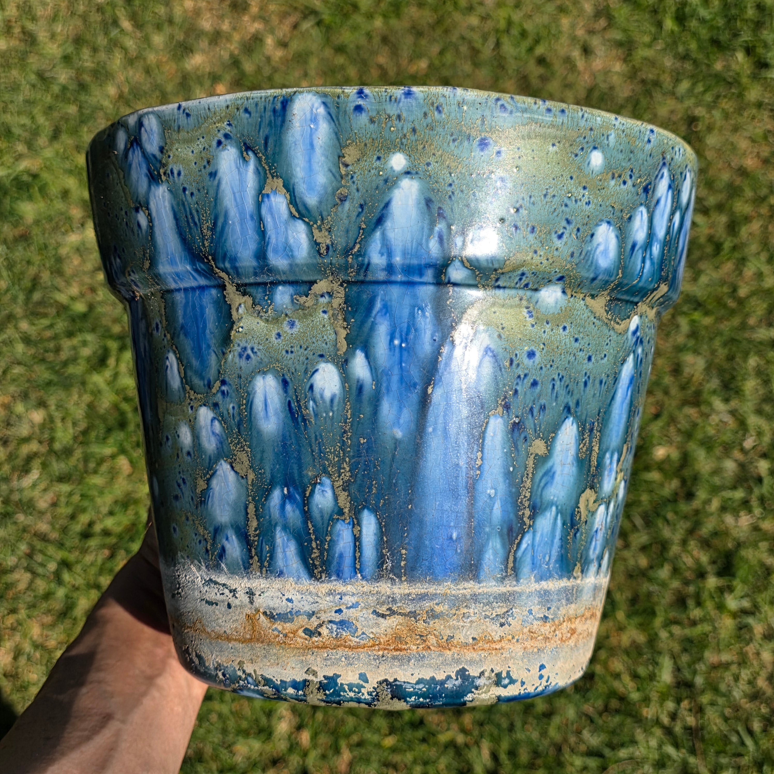Handmade Studio Art Pottery Planter w/ Saucer - Signed Maria