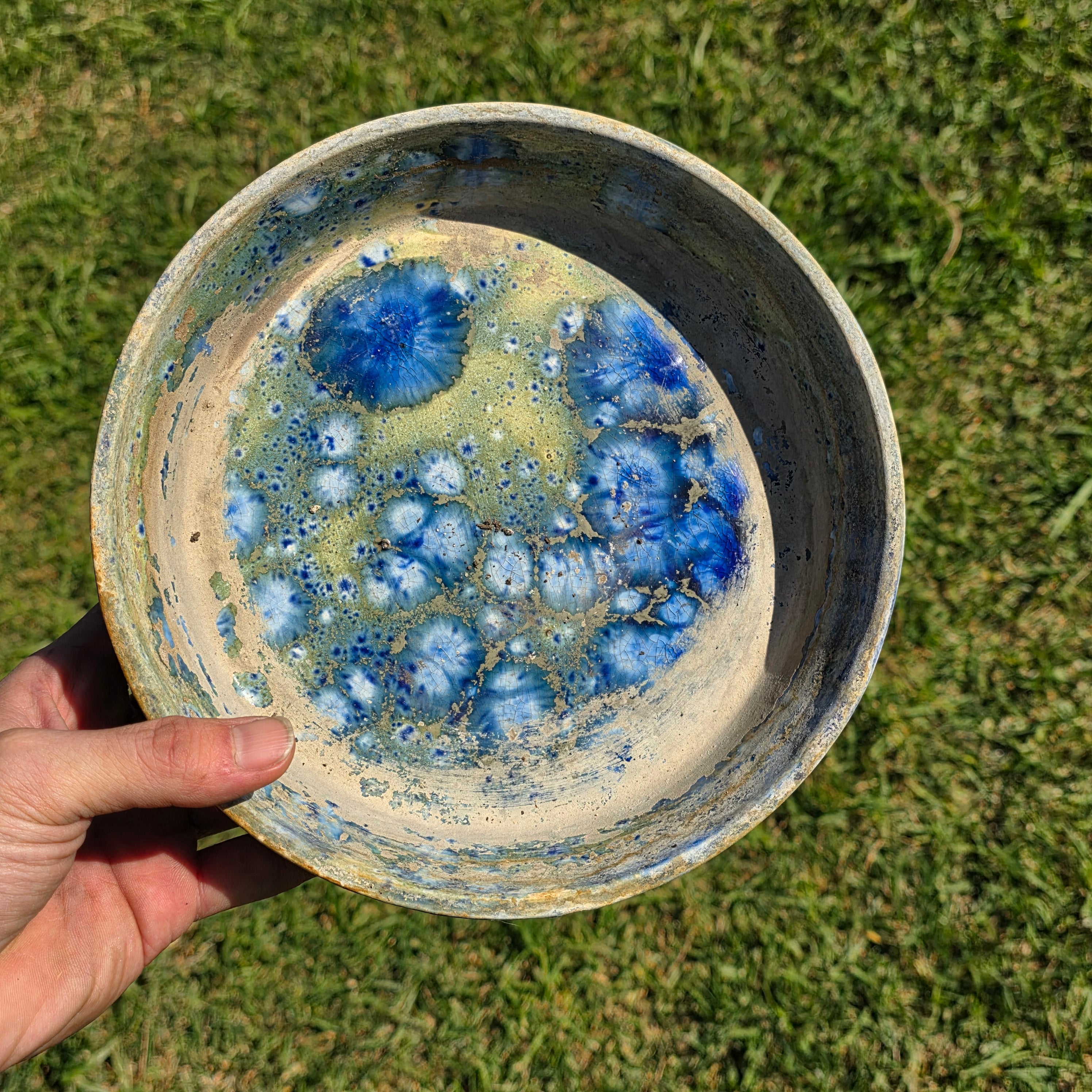 Handmade Studio Art Pottery Planter w/ Saucer - Signed Maria