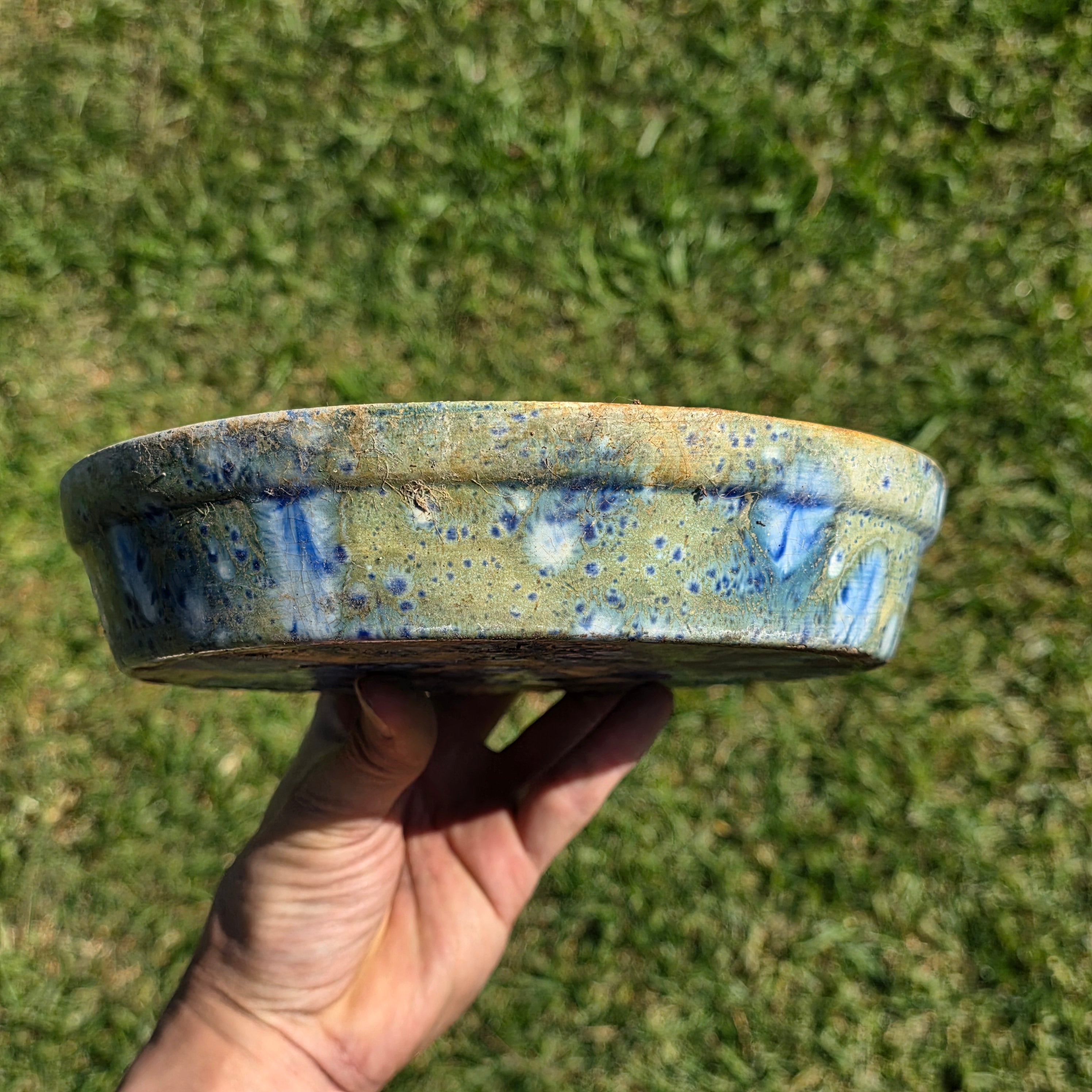 Handmade Studio Art Pottery Planter w/ Saucer - Signed Maria