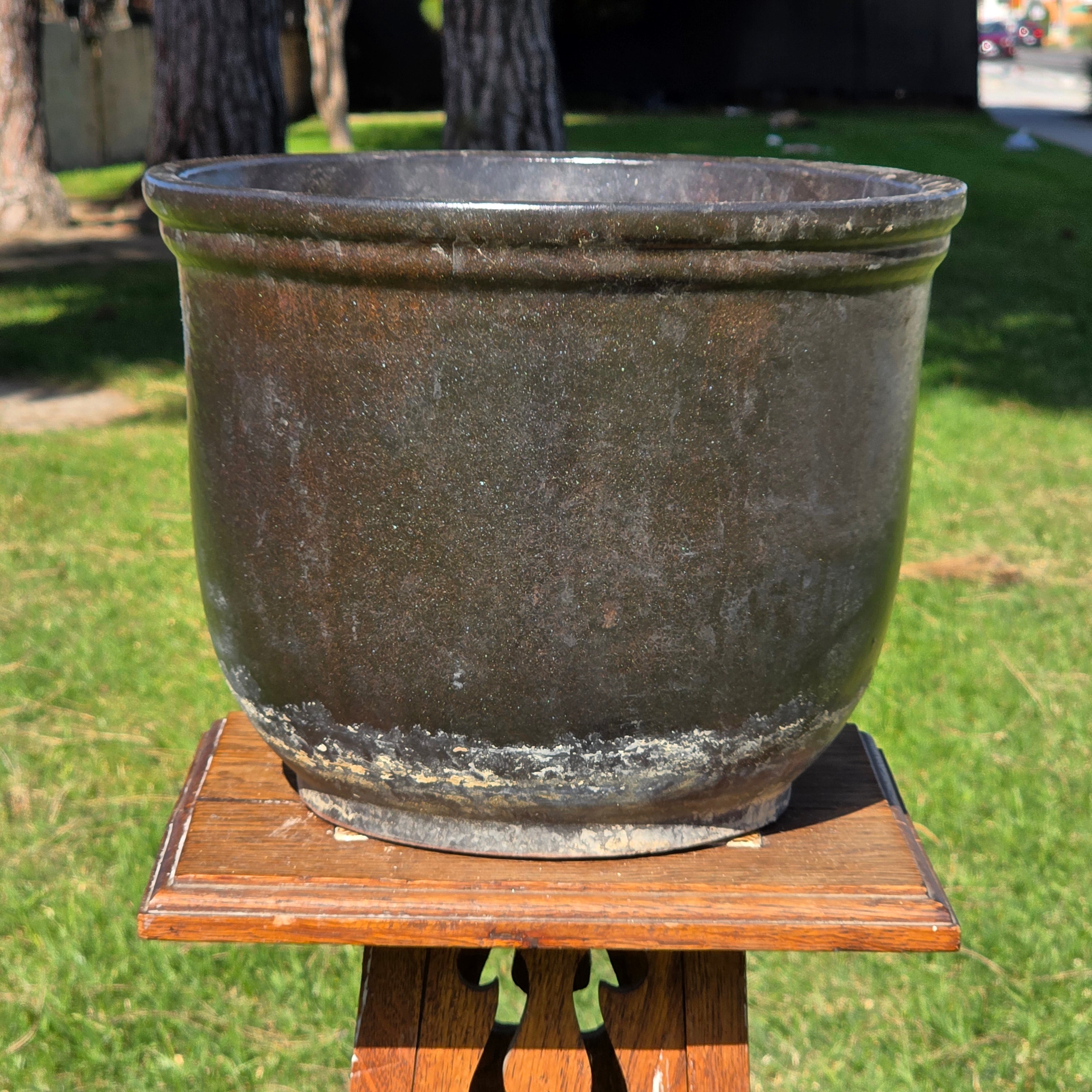 Vintage Habitudes 11.75" Heavy-Walled Terracotta Planter Hand-Thrown Italy Style