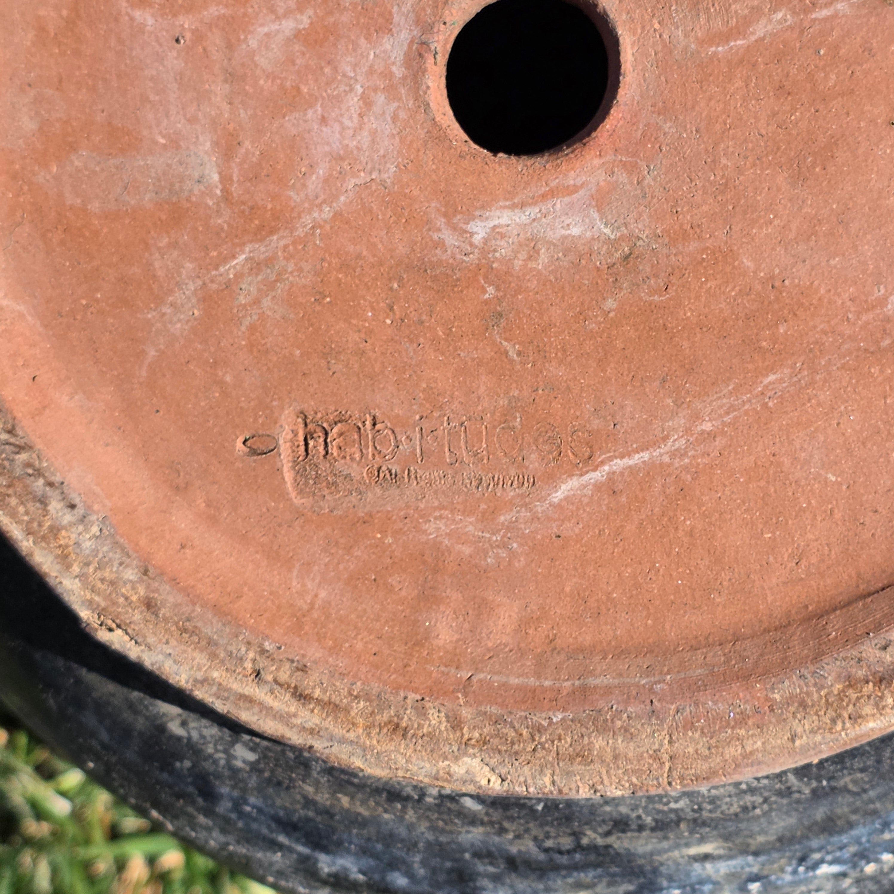 Vintage Habitudes 11.75" Heavy-Walled Terracotta Planter Hand-Thrown Italy Style