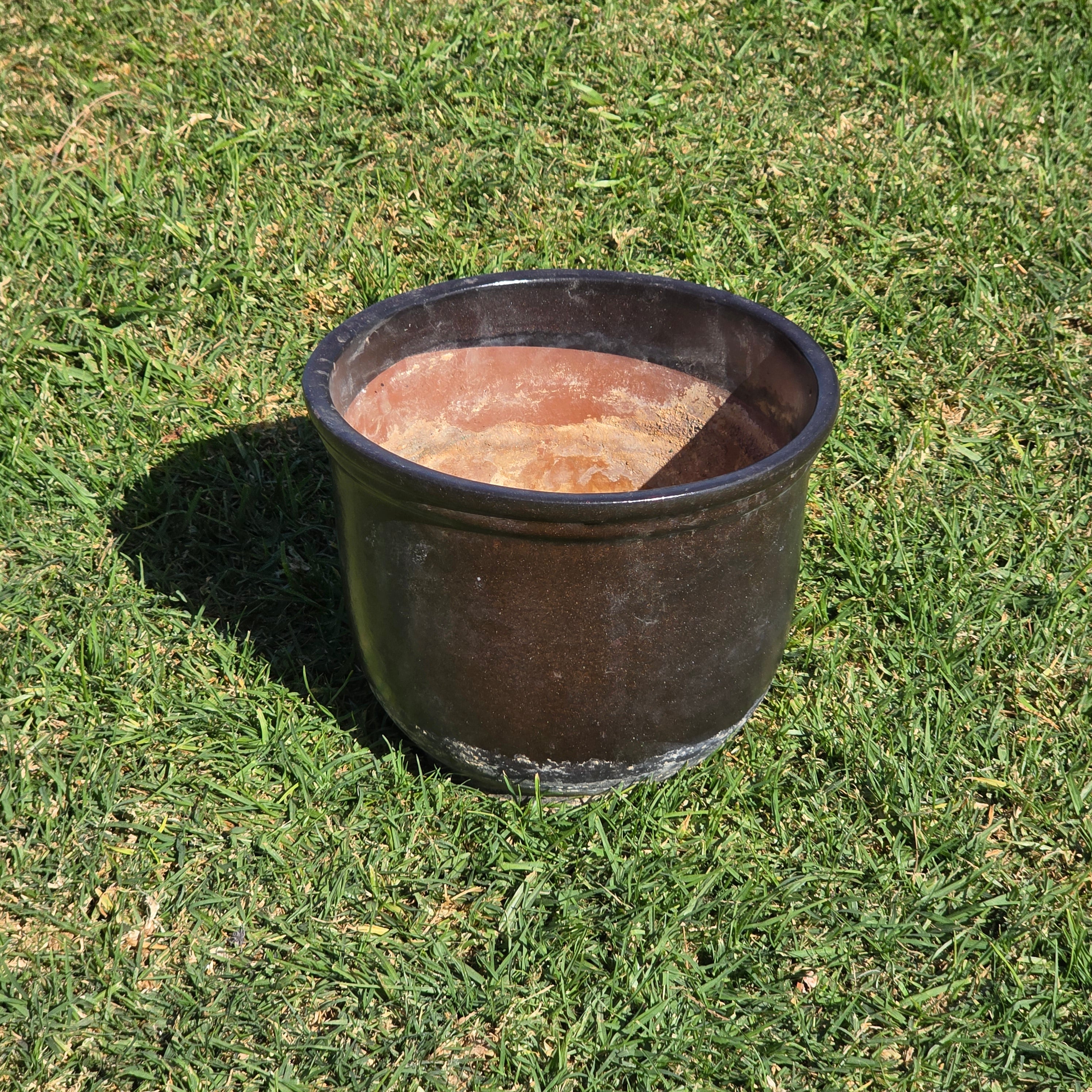 Vintage Habitudes 11.75" Heavy-Walled Terracotta Planter Hand-Thrown Italy Style