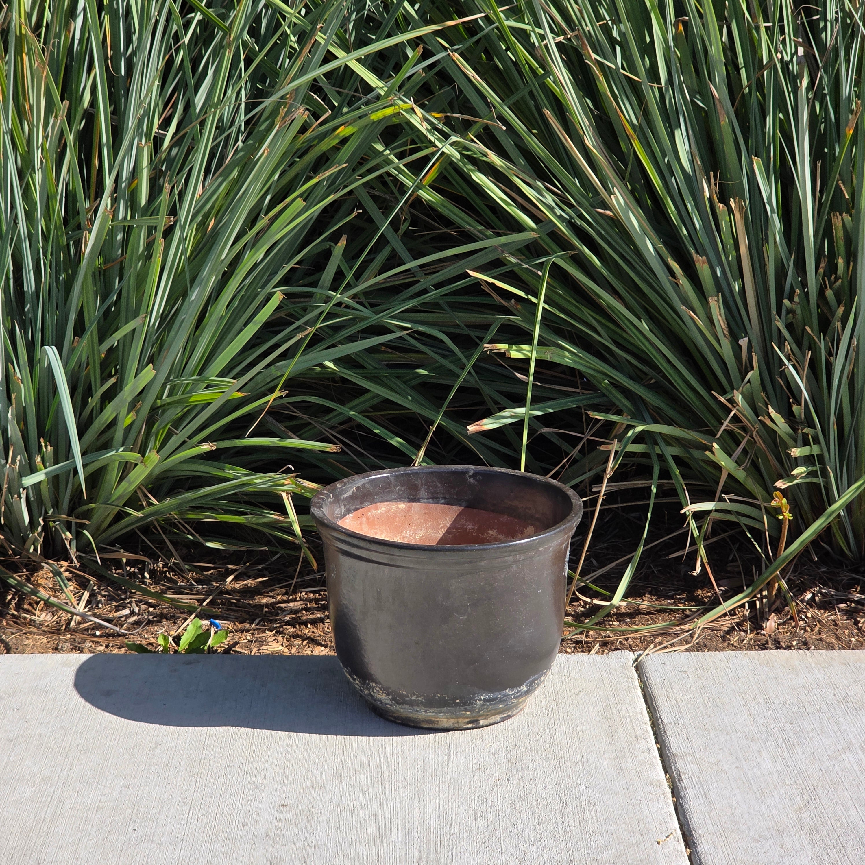 Vintage Habitudes 11.75" Heavy-Walled Terracotta Planter Hand-Thrown Italy Style