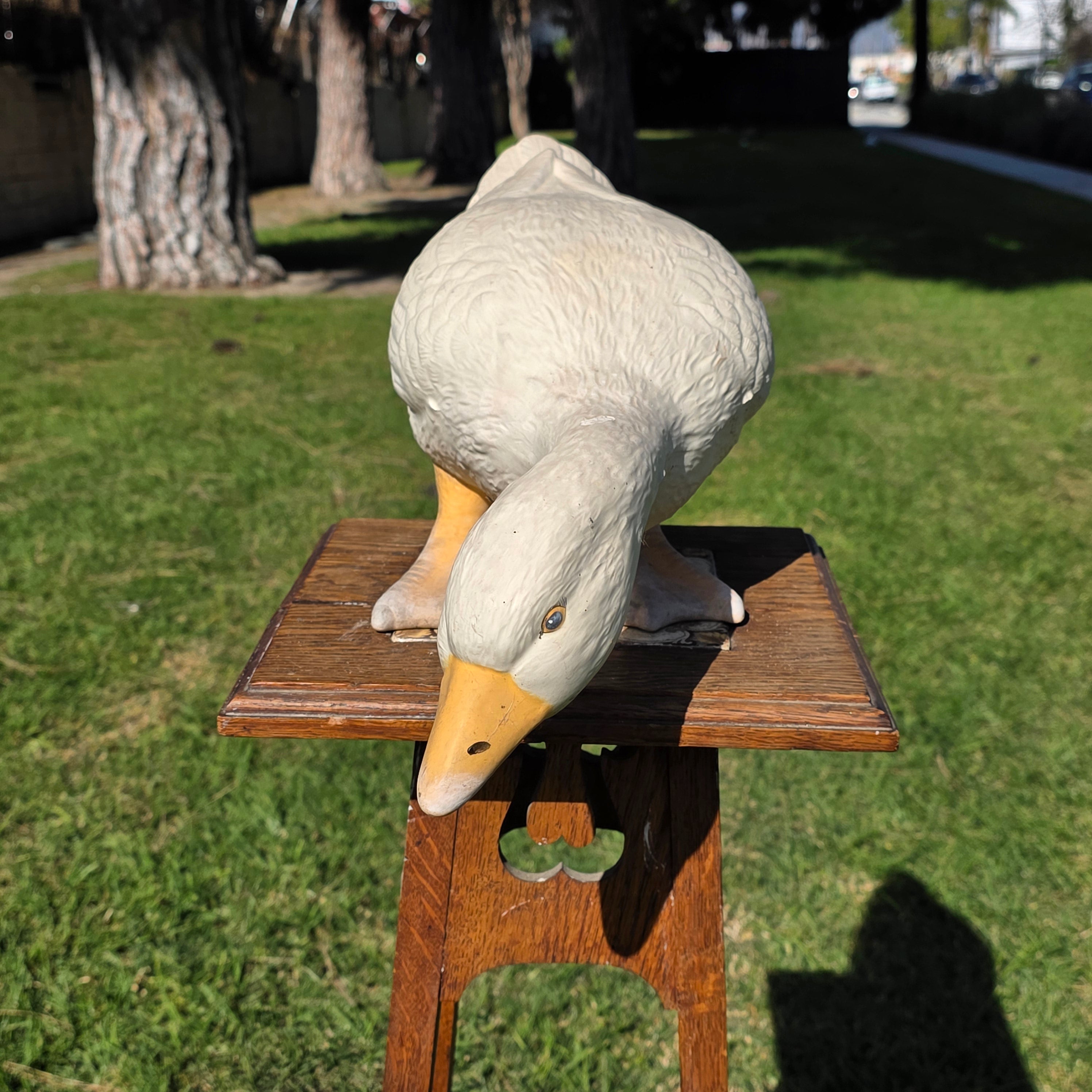 Vintage Style Goose Garden Statue, Early 2000s Reproduction of 60s/70s Mold
