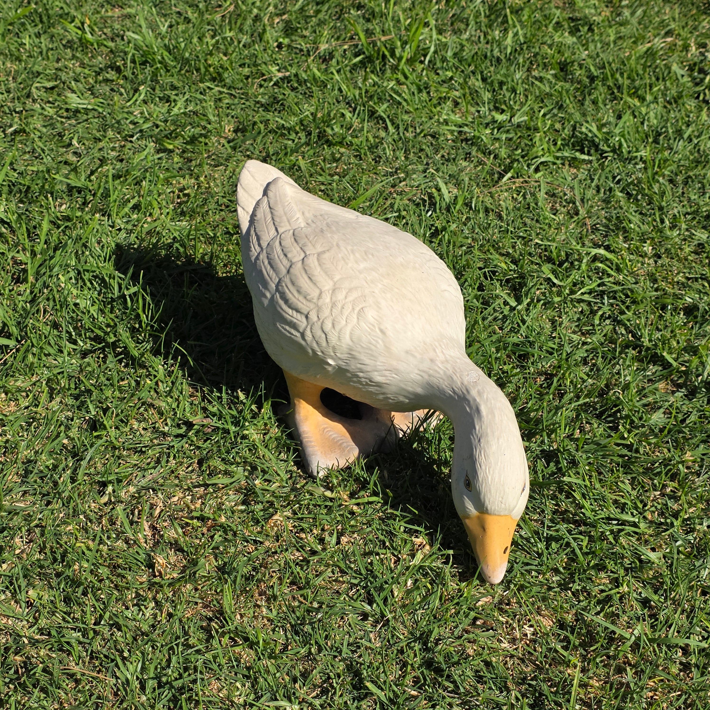 Vintage Style Goose Garden Statue, Early 2000s Reproduction of 60s/70s Mold