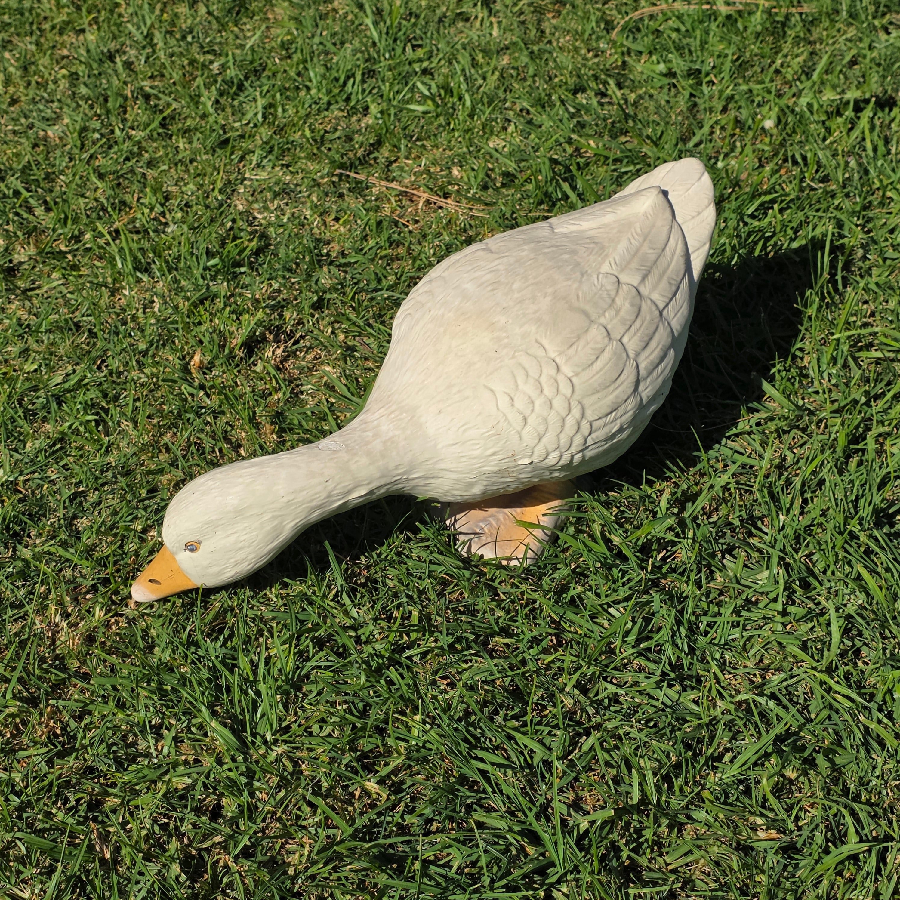 Vintage Style Goose Garden Statue, Early 2000s Reproduction of 60s/70s Mold