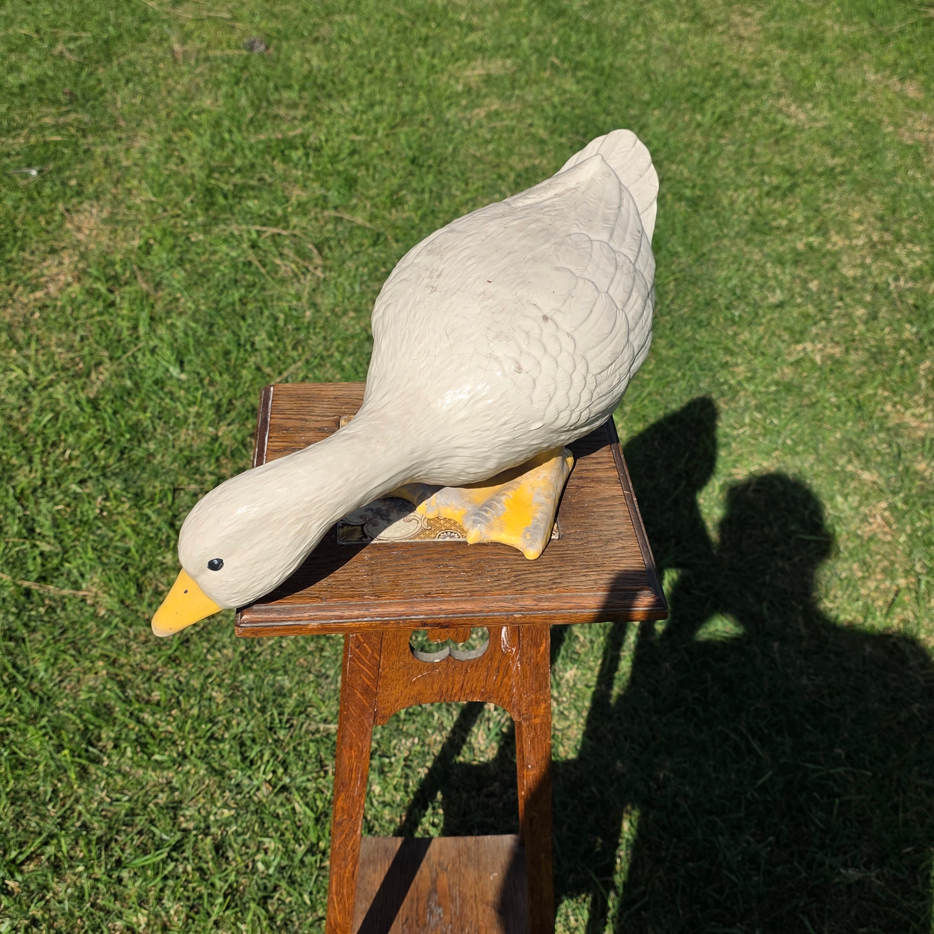 Vintage Style Goose Garden Statue, Early 2000s Reproduction of 60s/70s Mold