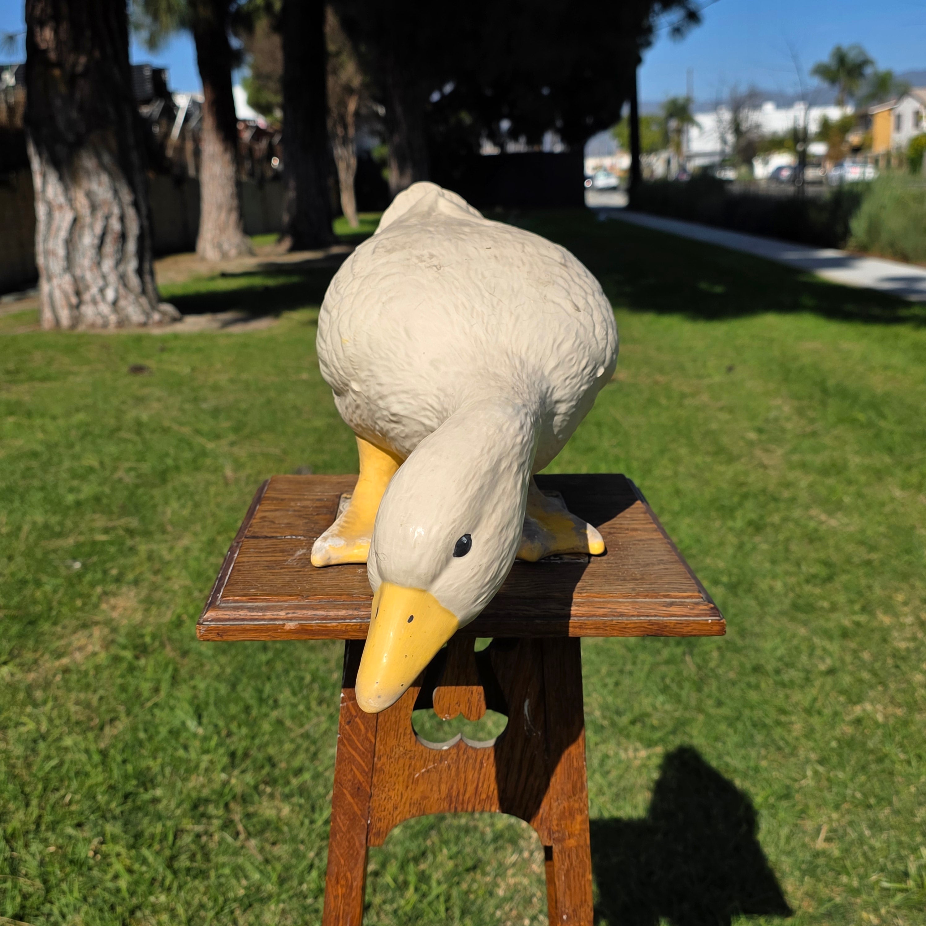Vintage Style Goose Garden Statue, Early 2000s Reproduction of 60s/70s Mold