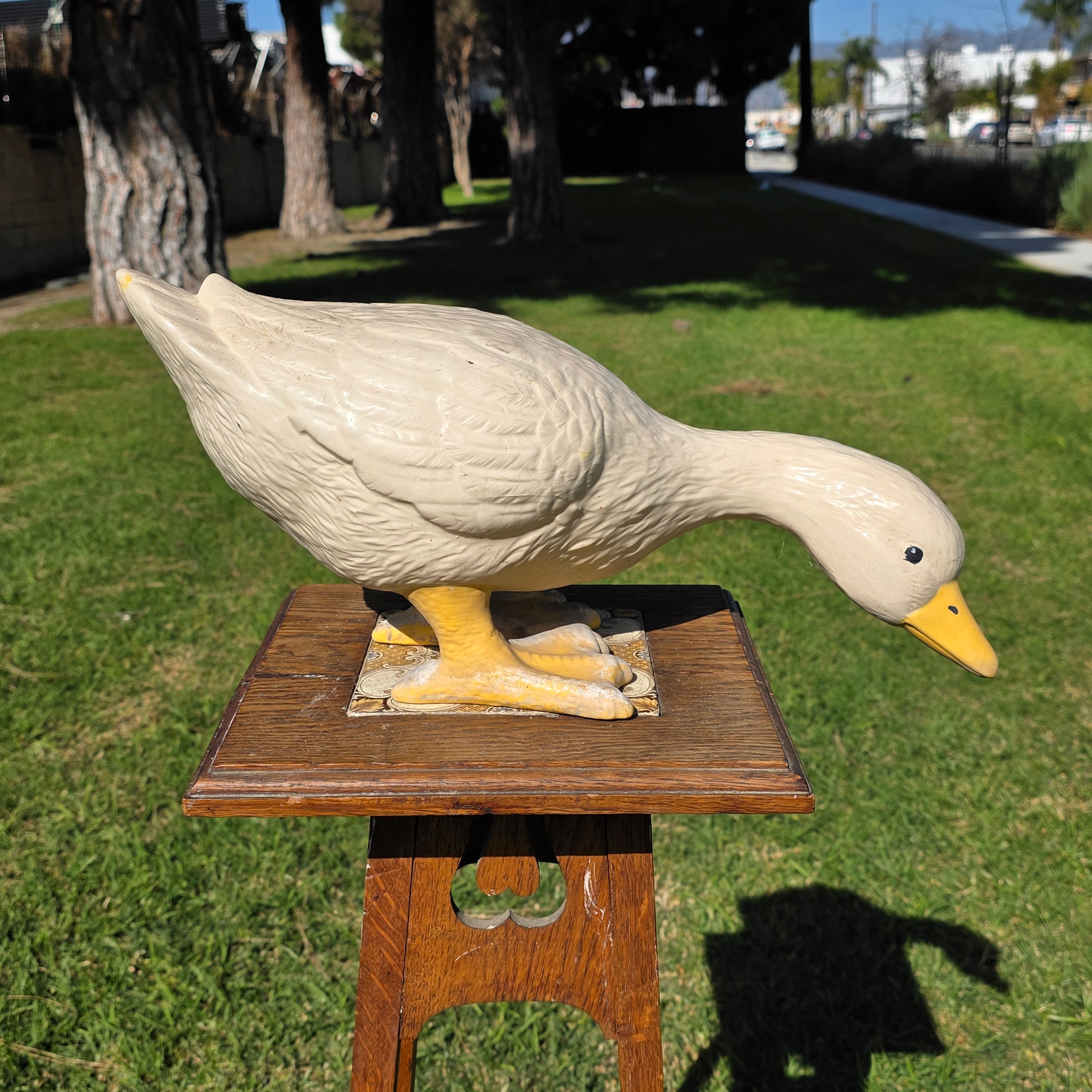 Vintage Style Goose Garden Statue, Early 2000s Reproduction of 60s/70s Mold