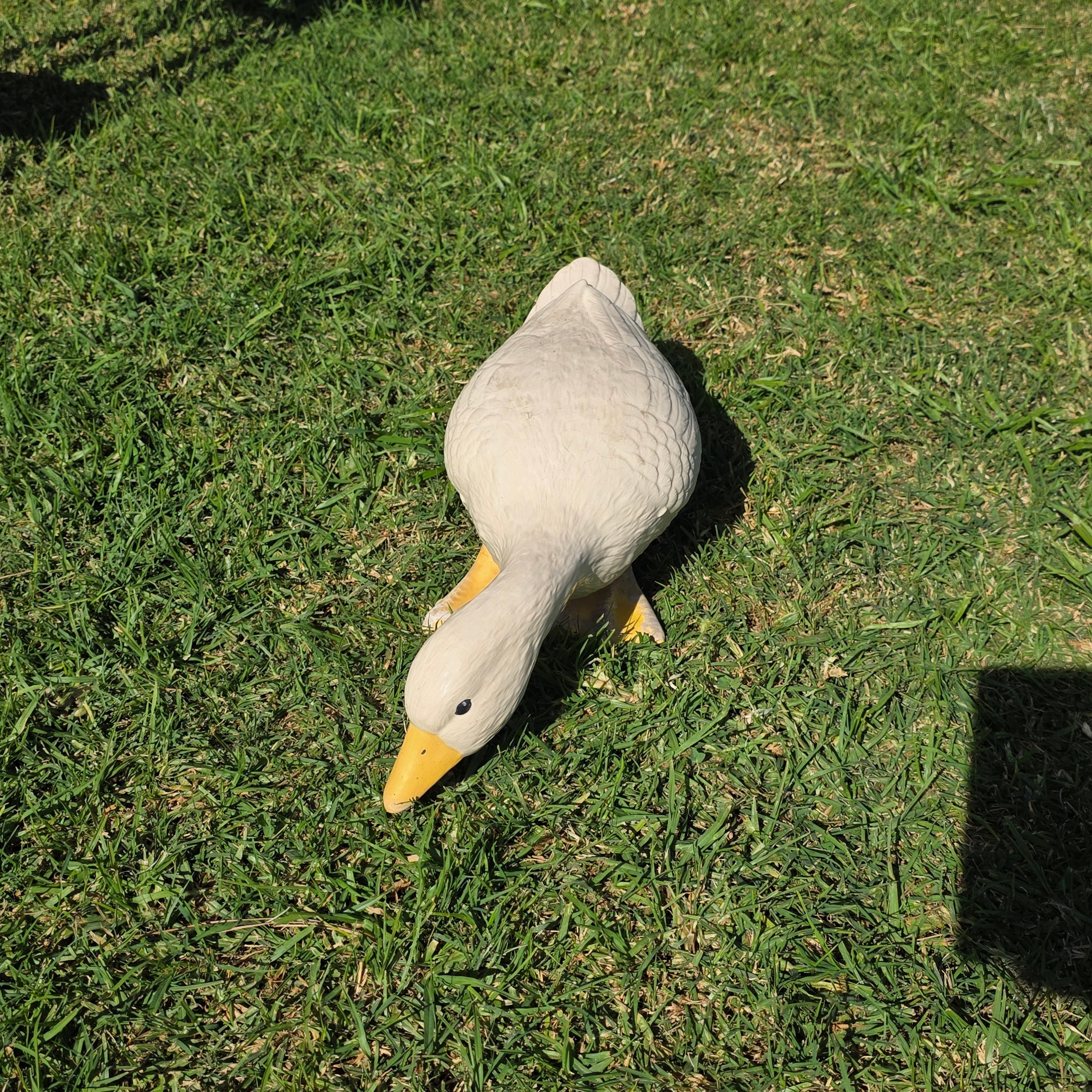 Vintage Style Goose Garden Statue, Early 2000s Reproduction of 60s/70s Mold