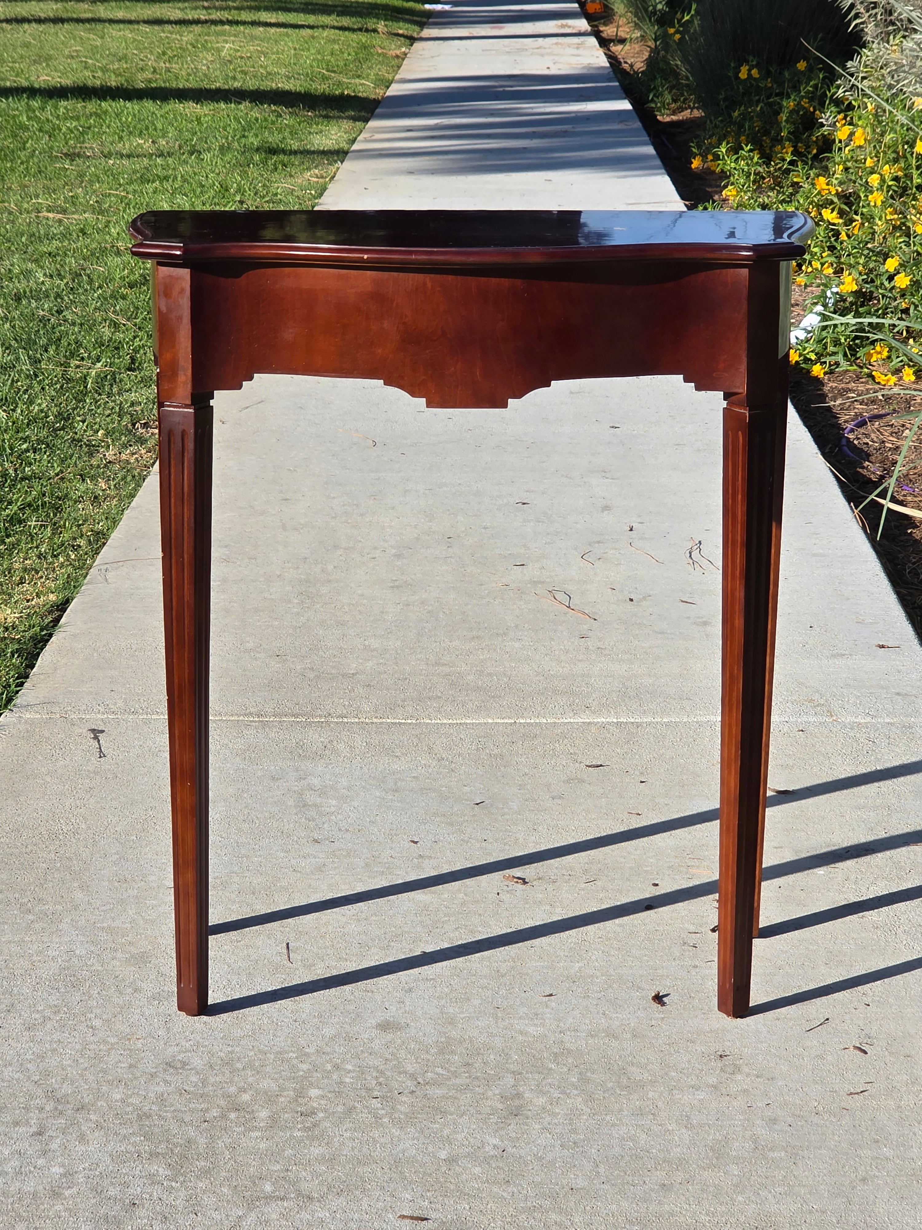 Vintage Bombay Company Mahogany Finish Console Table - Scalloped Top (Damage)