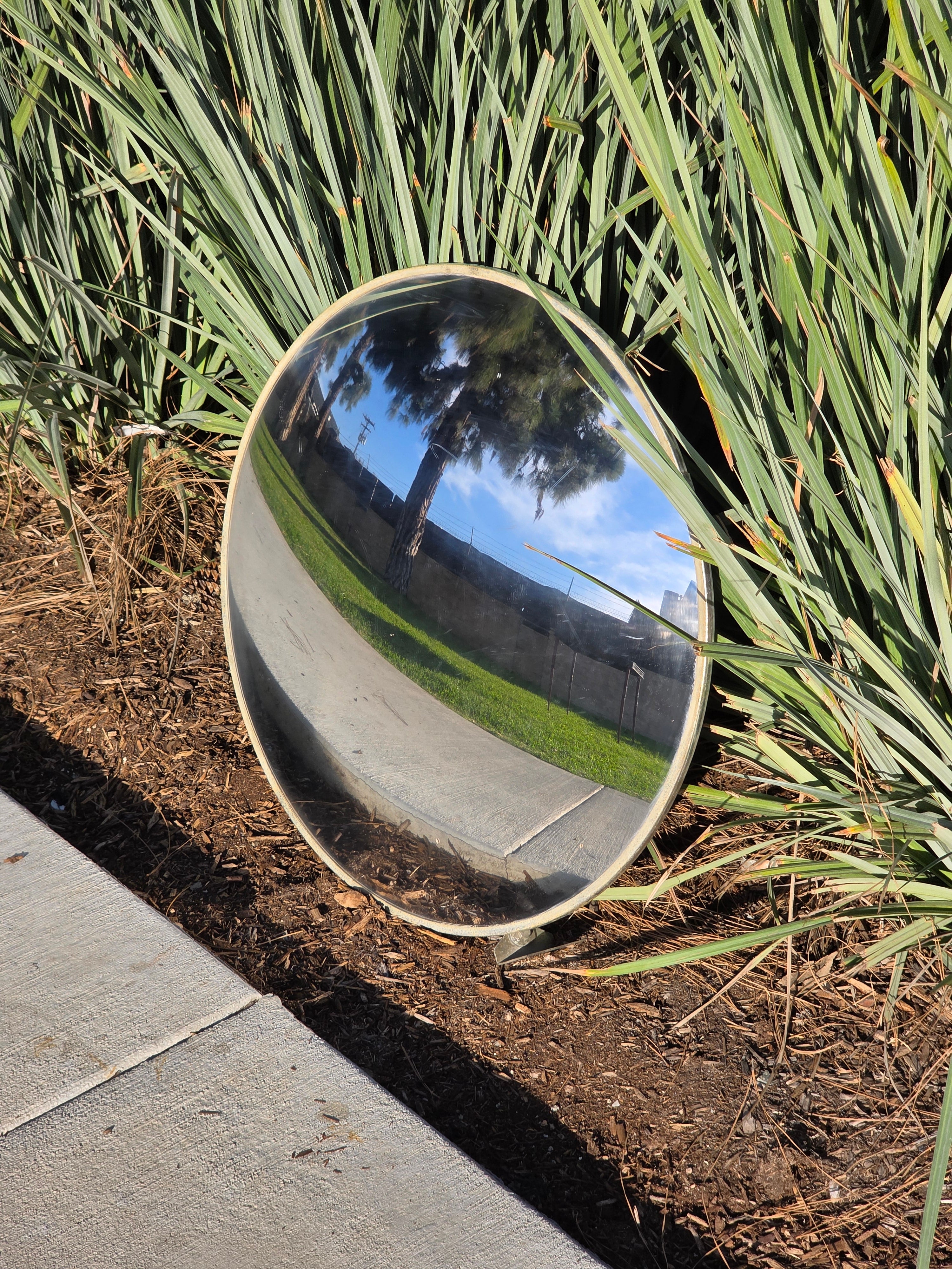 Vintage 26" Convex Security Mirror - Industrial Wide Angle Safety Dome