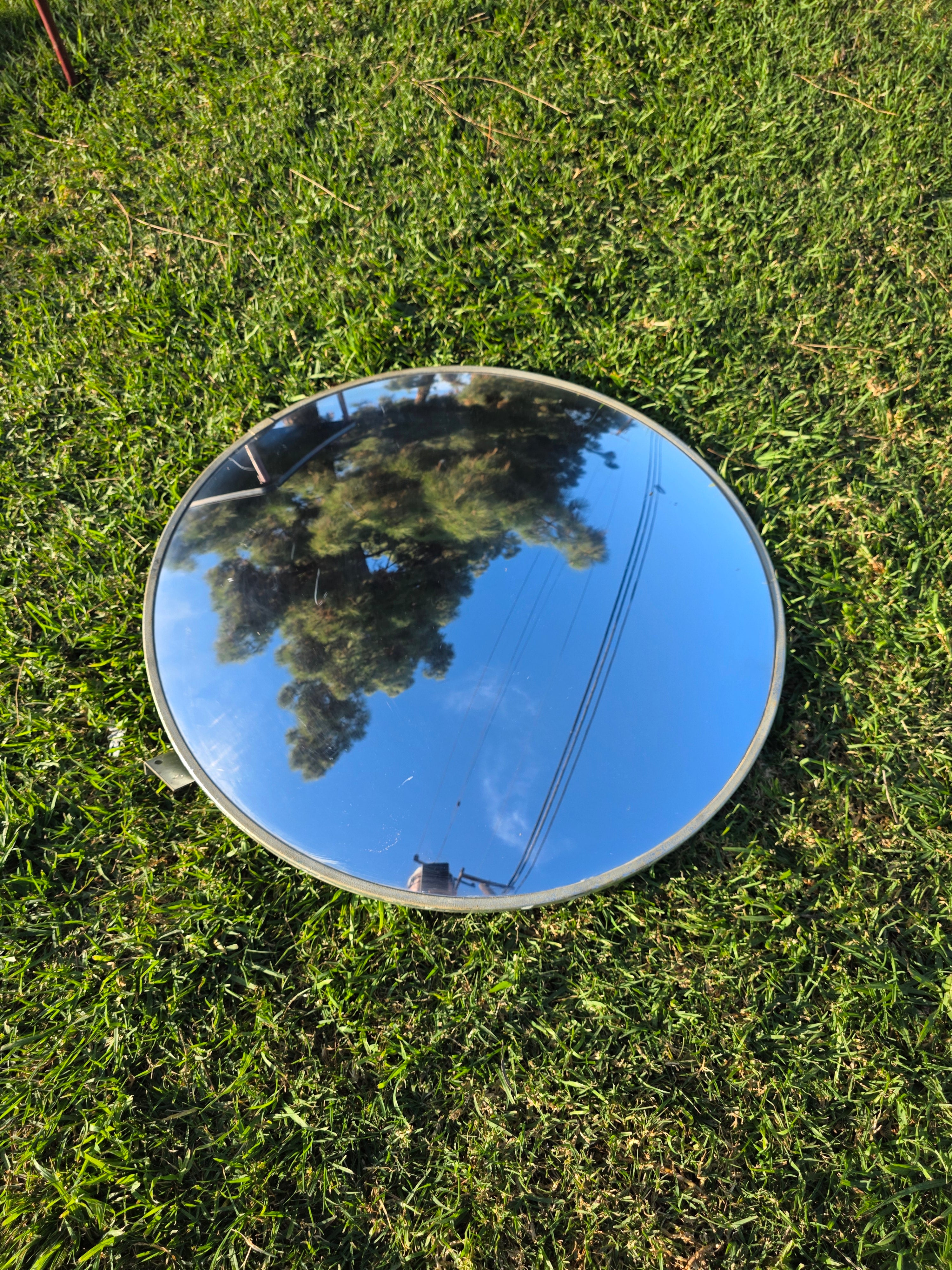 Vintage 26" Convex Security Mirror - Industrial Wide Angle Safety Dome