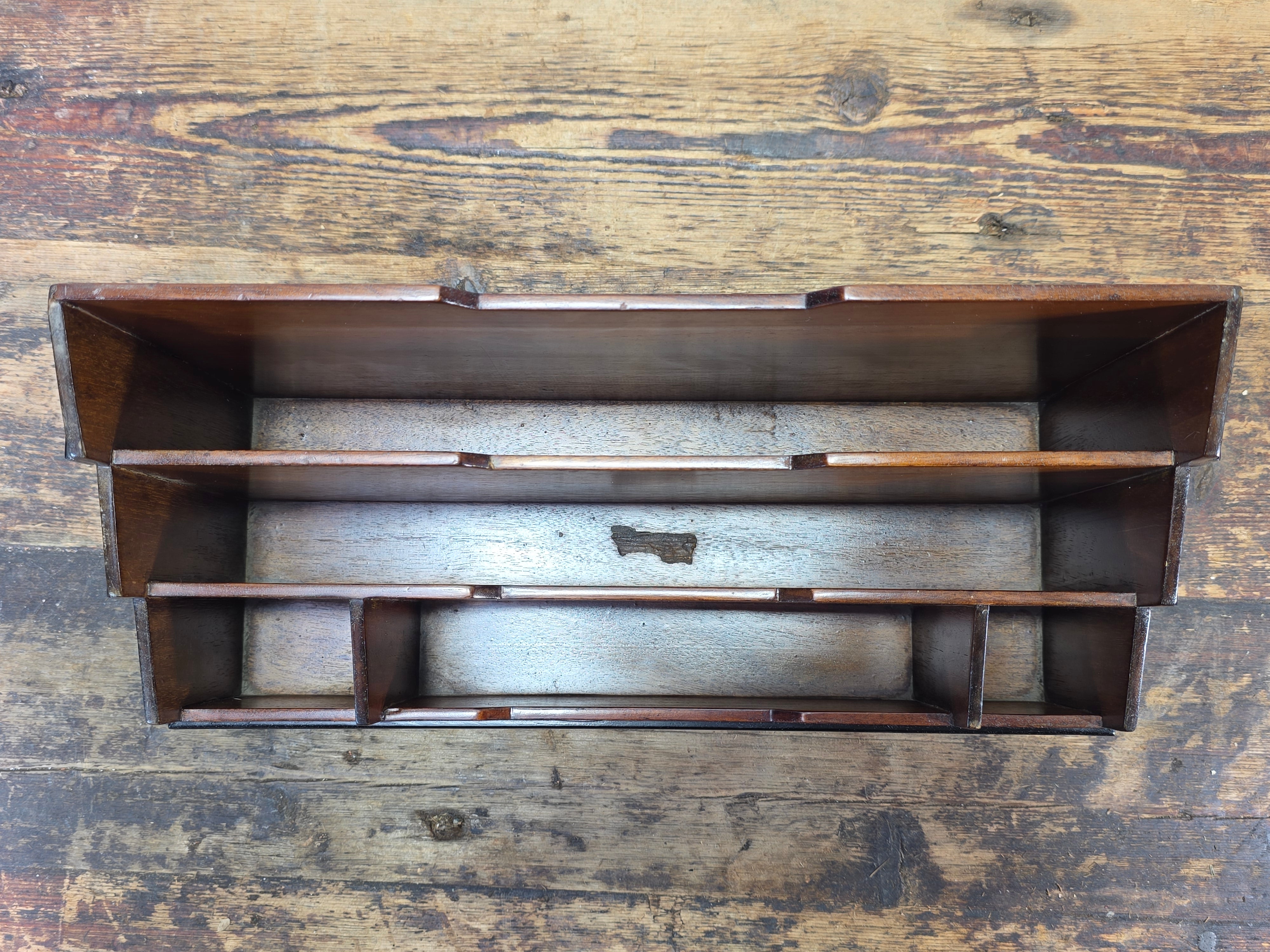 Selamat Designs 3-Tier Mahogany Finish Wooden Letter Holder Desk Organizer