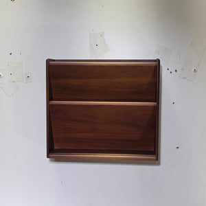 Mid-Century Modern Walnut Wall-Mounted Document Organizer