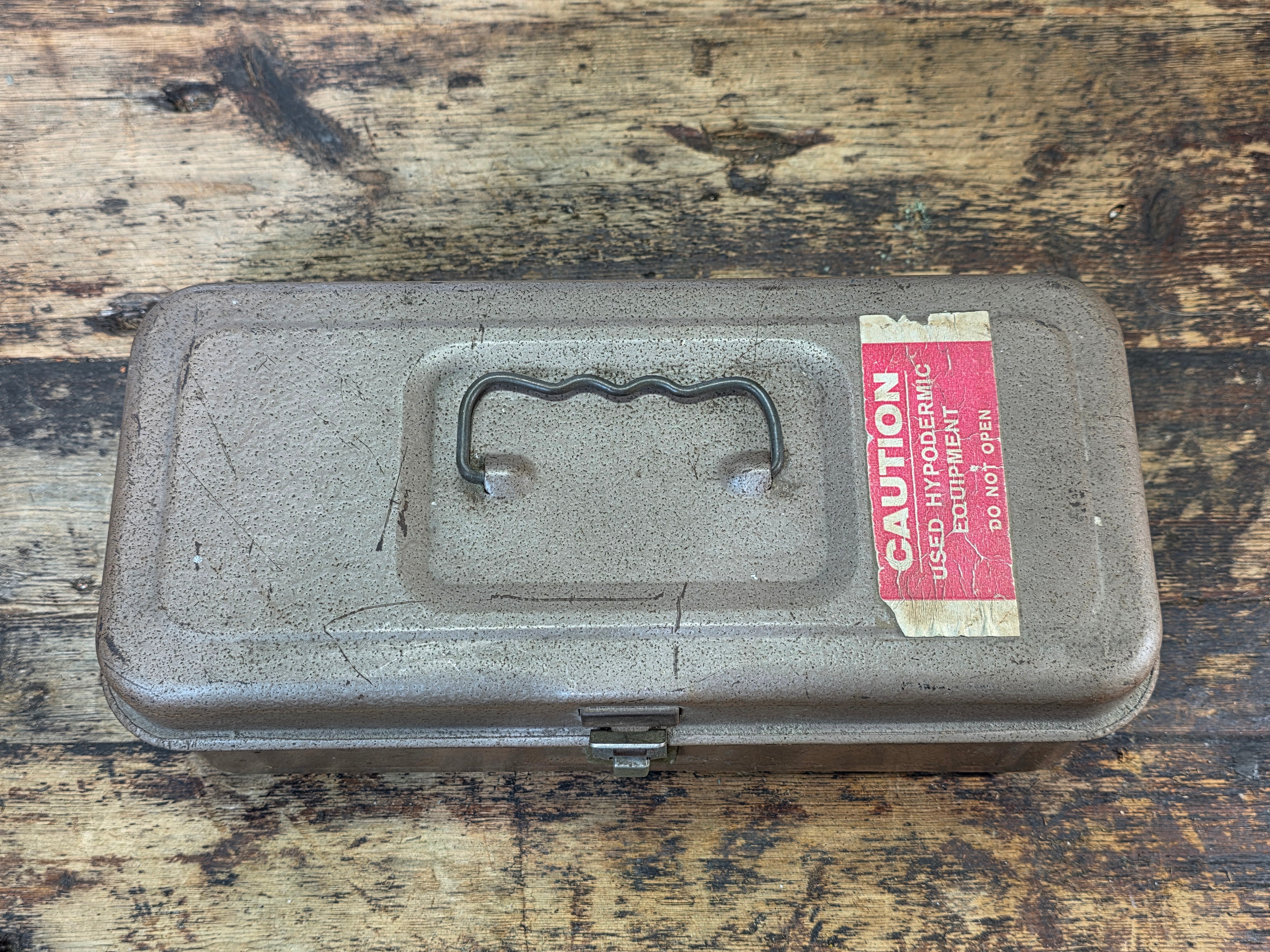 Vintage Medical First Aid Kit Steel Box with Contents Snake Bite Kit J&J 70s