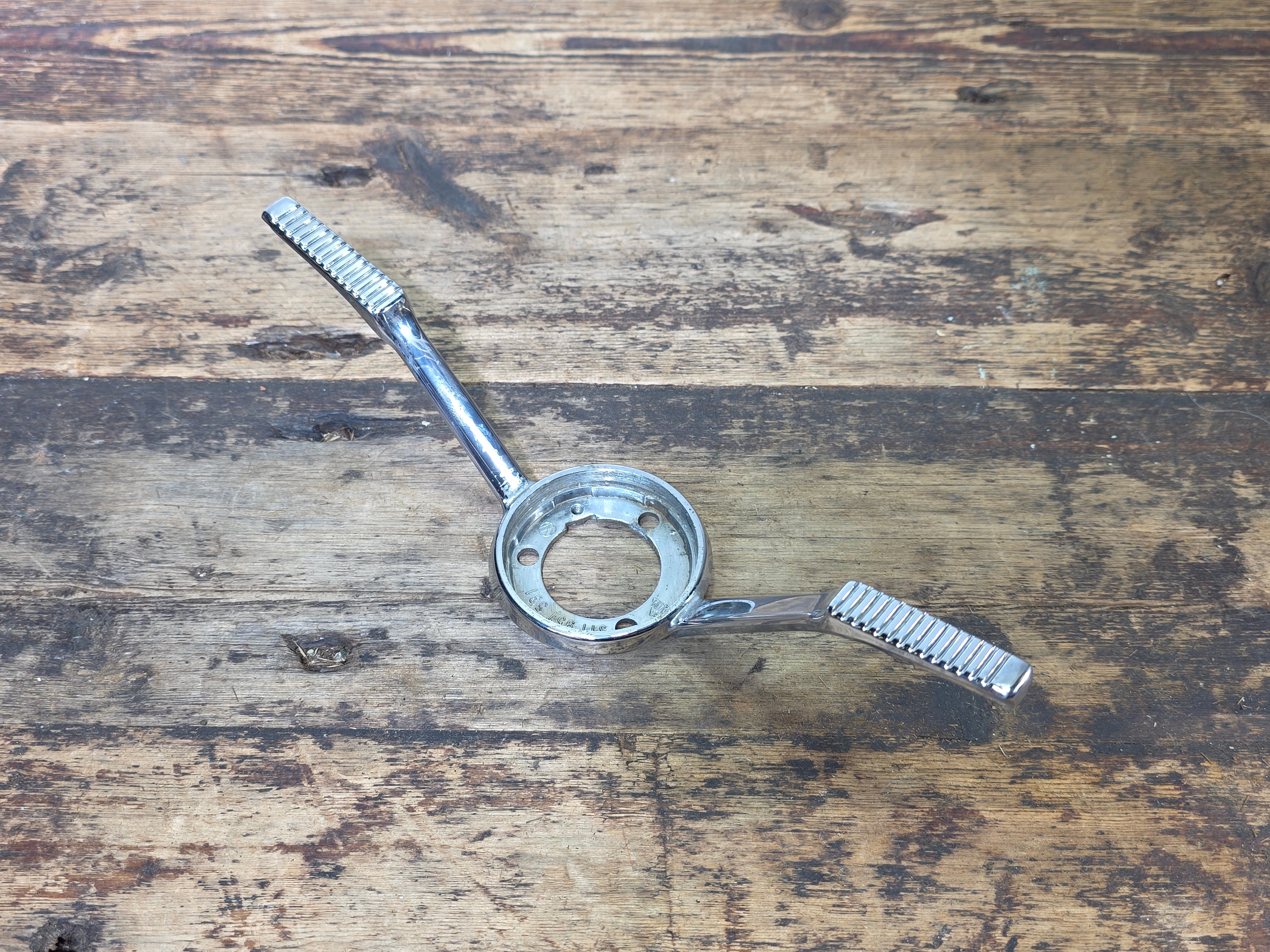 VW Type 3 Karmann Ghia Beetle Horn Ring Rocker Lever Chrome 311951531 Vintage