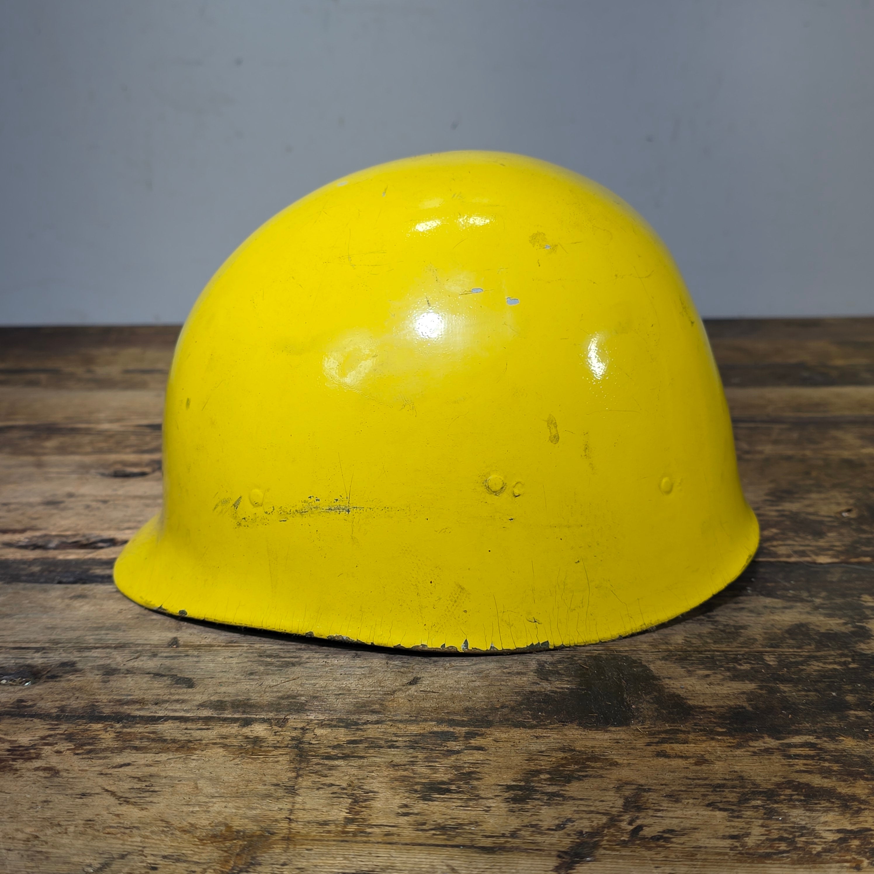 WWII M1 Helmet Liner Firestone Vietnam Era Reissue Civil Use Yellow Painted 29