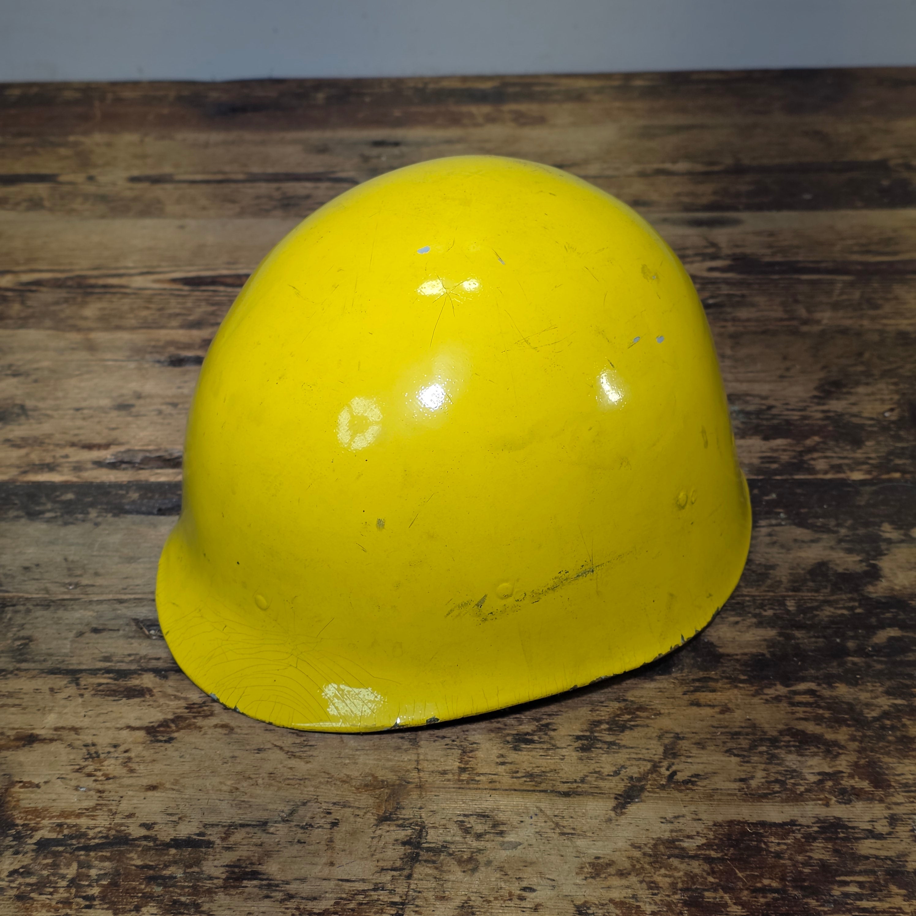 WWII M1 Helmet Liner Firestone Vietnam Era Reissue Civil Use Yellow Painted 29