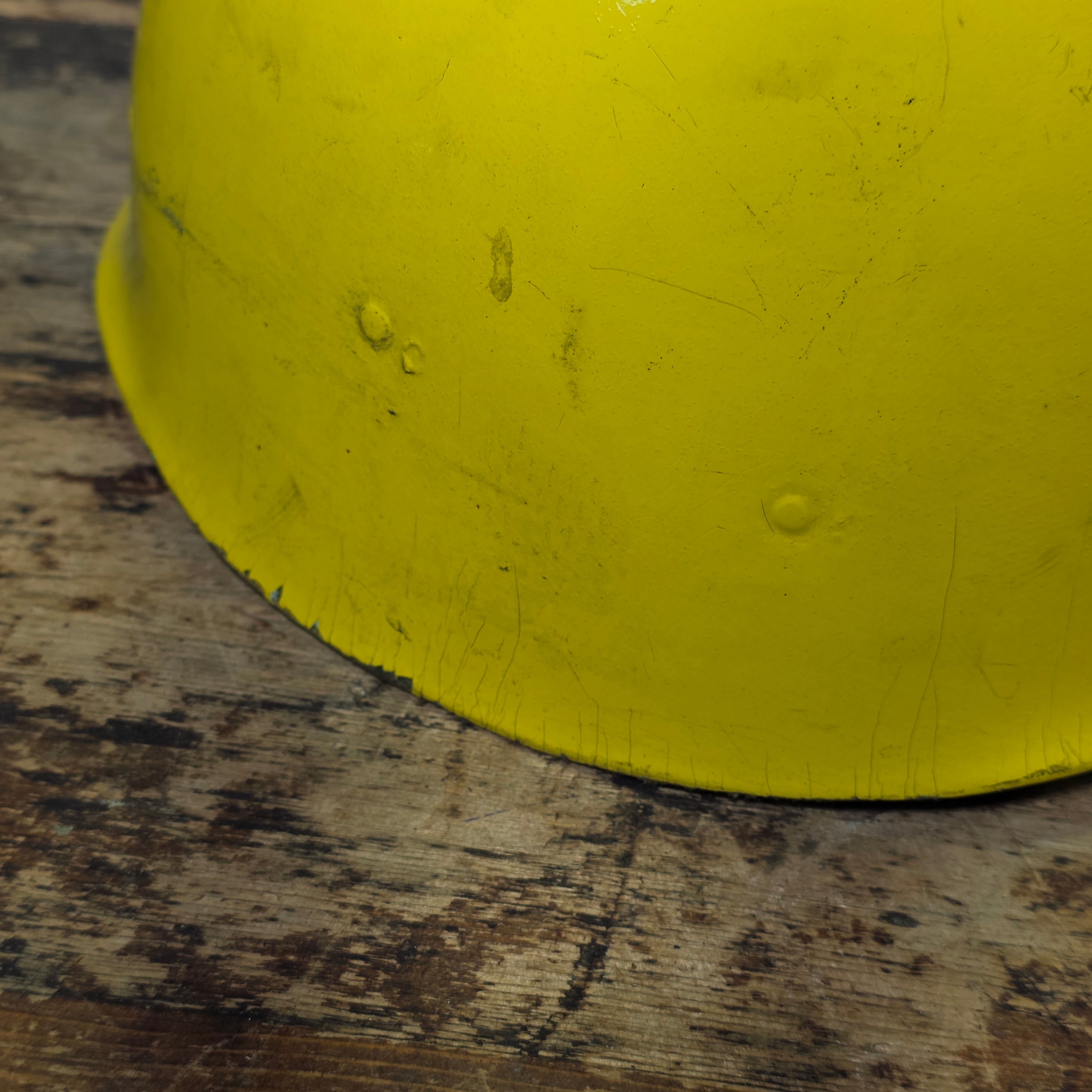 WWII M1 Helmet Liner Firestone Vietnam Era Reissue Civil Use Yellow Painted 29