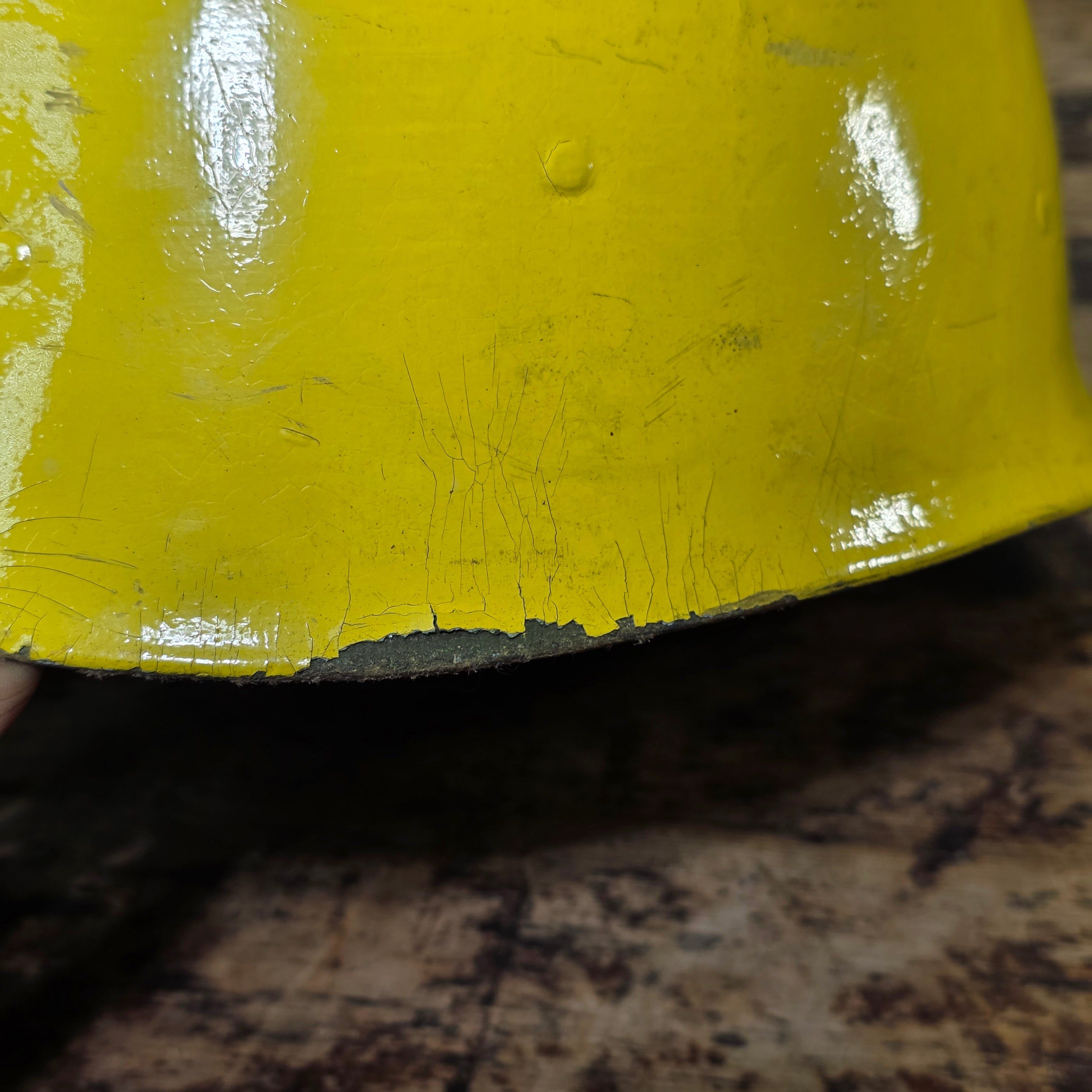 WWII M1 Helmet Liner Firestone Vietnam Era Reissue Civil Use Yellow Painted 29