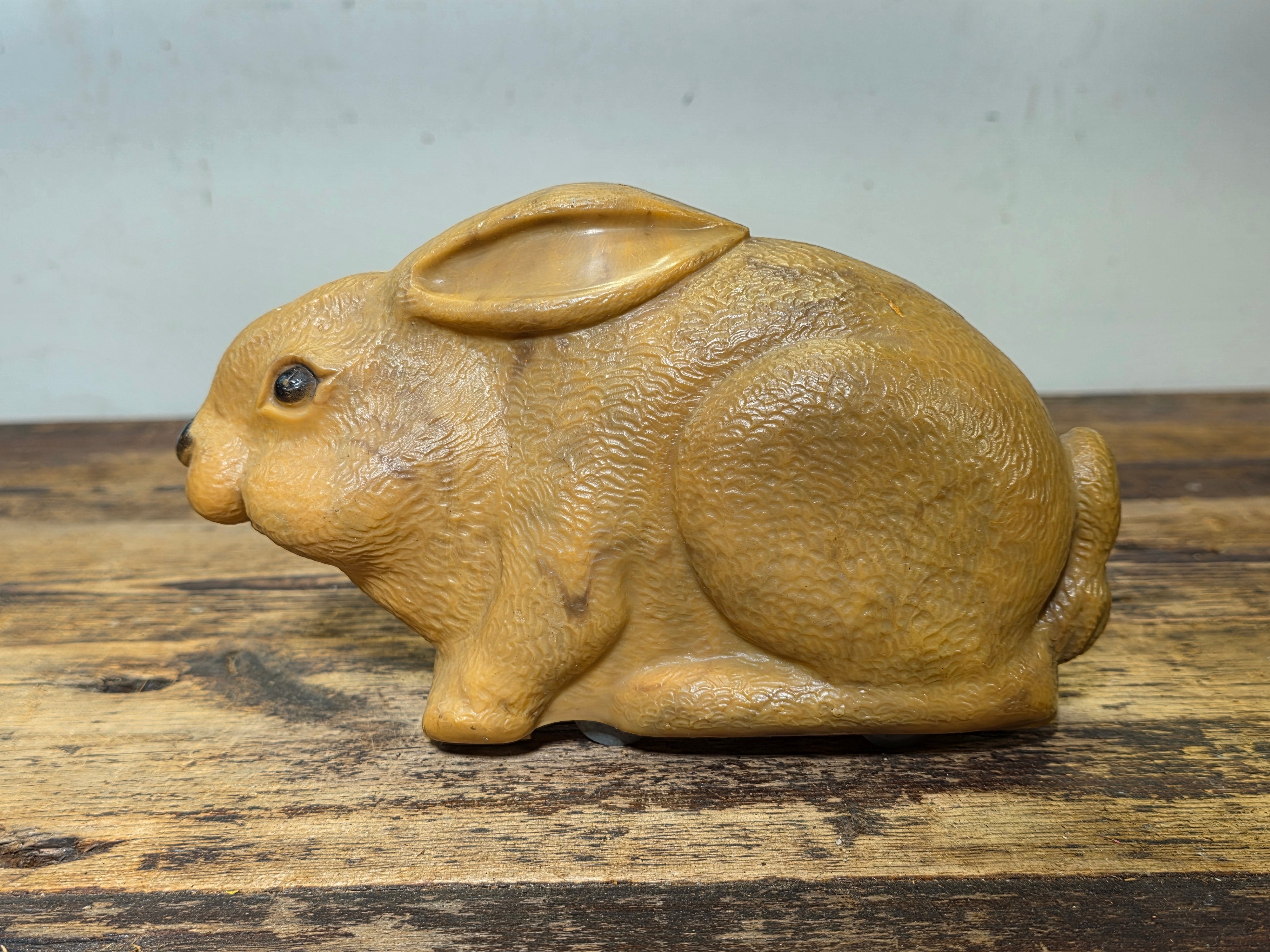 Vintage Louis Marx Rabbit Bunny Wind Up Toy Brown Celluloid Plastic Running 8"