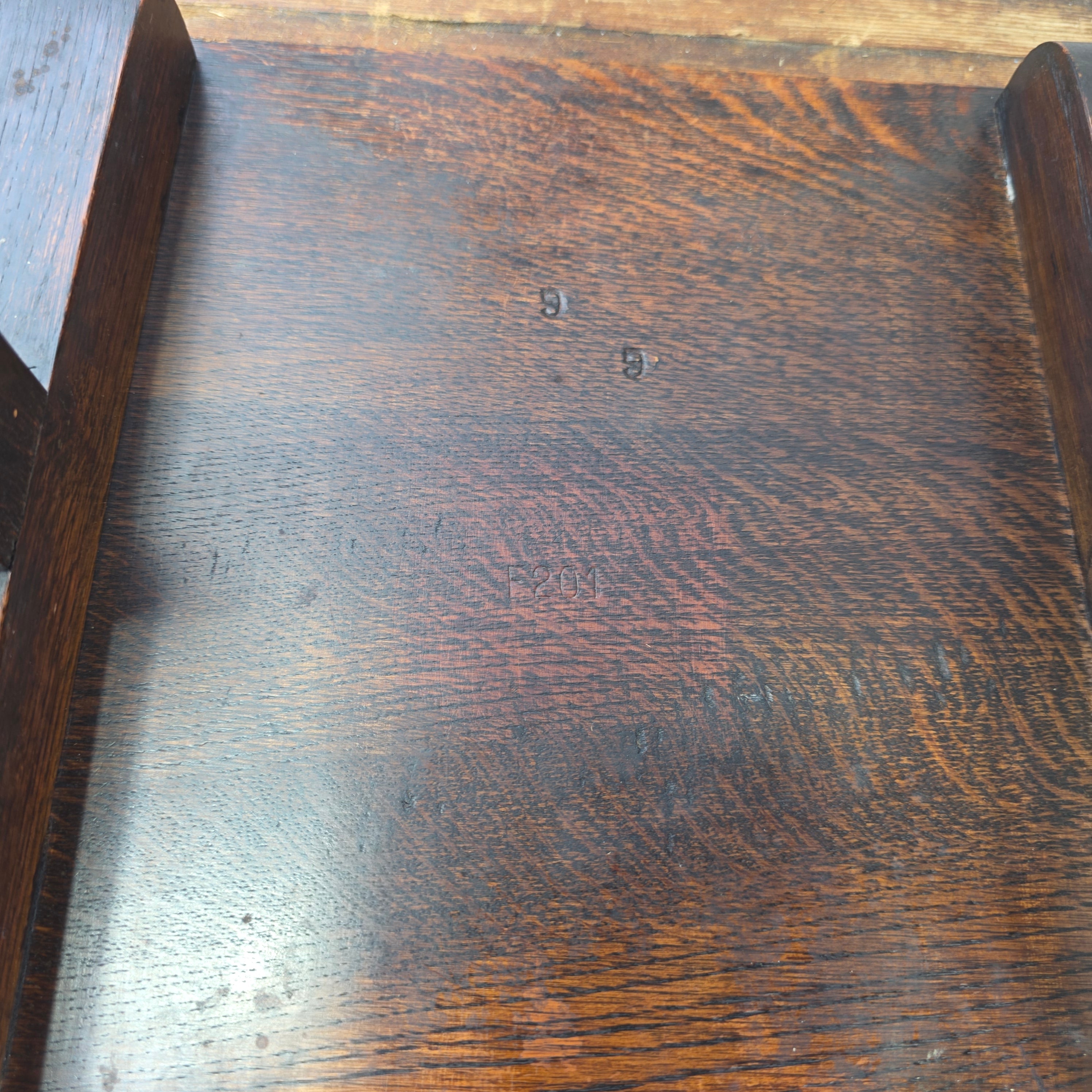Antique English Nest of 3 Tables WWII CC41 Oak Jacobean Utility Side End Set
