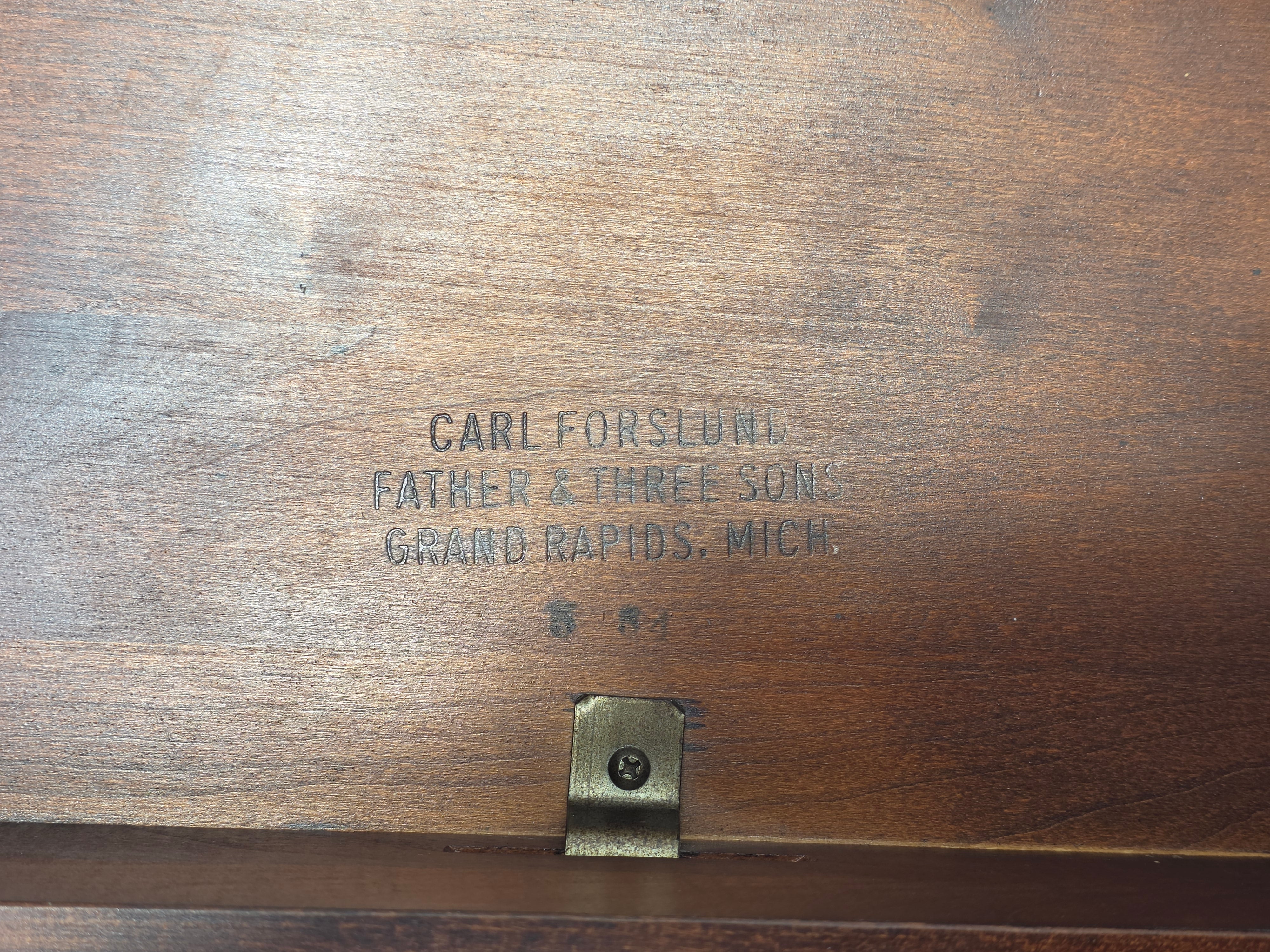 Vintage Carl Forslund Drop Leaf Side Table Walnut Queen Anne Grand Rapids MI 50s