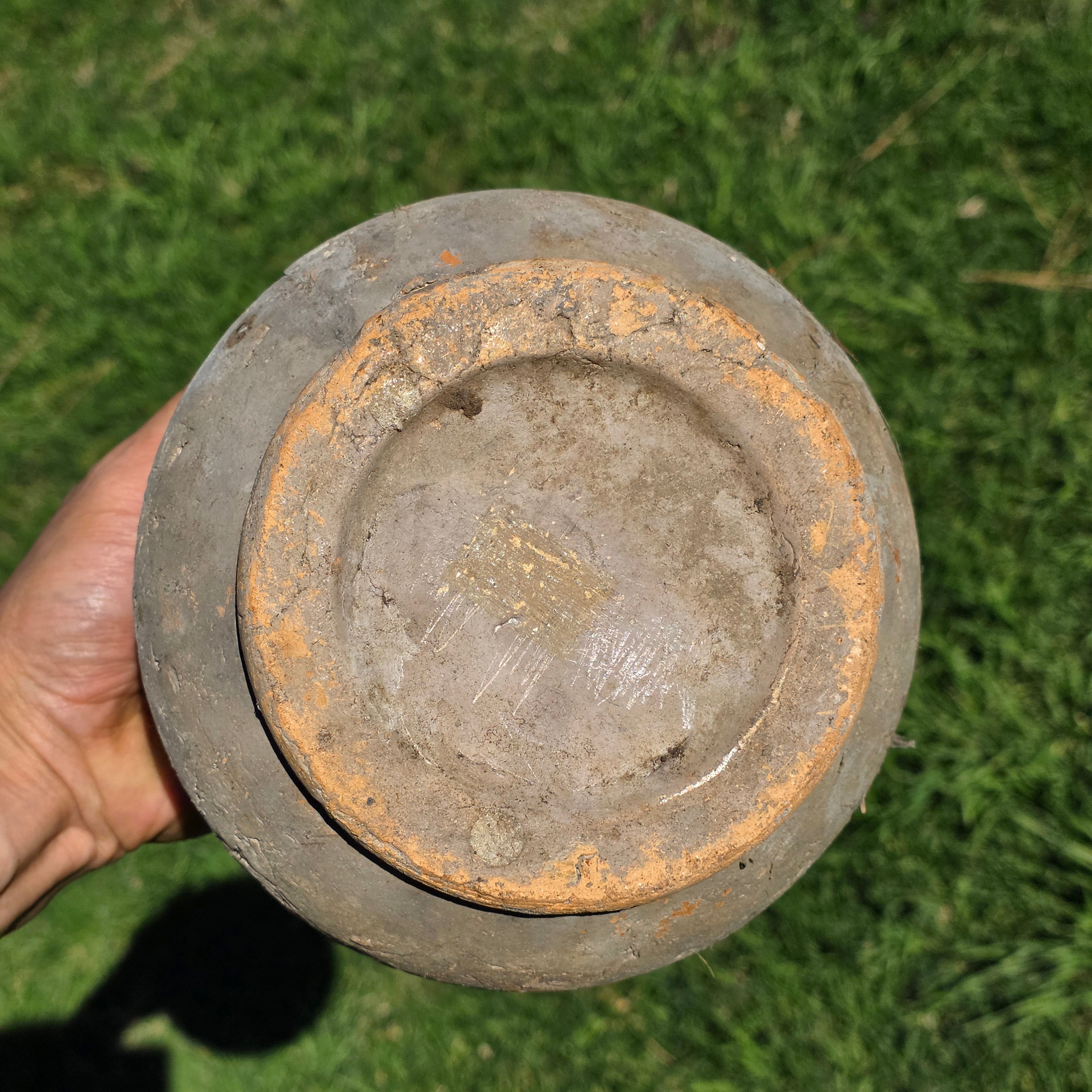 Vintage Terracotta Planter Rustic Weathered Flower Pot Embossed Floral 7" Garden