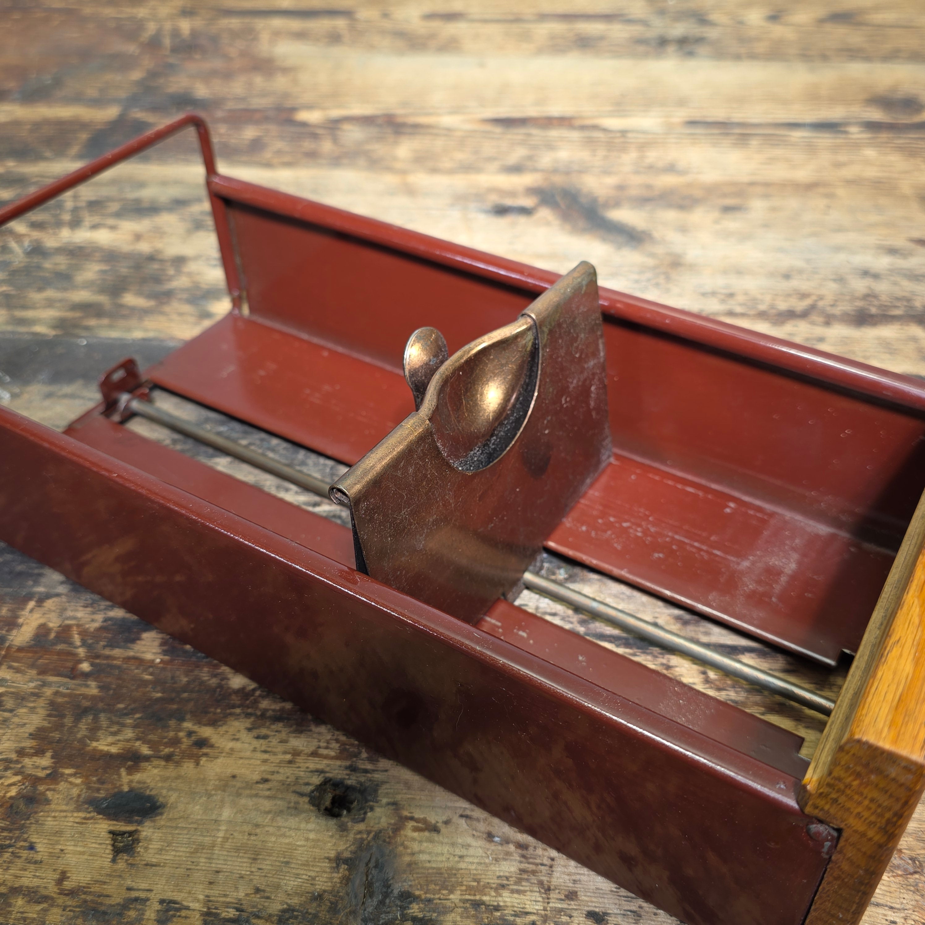 Vintage Globe Wernicke Oak Wood Index Card File Cabinet Shaw Walker A-Z Divider