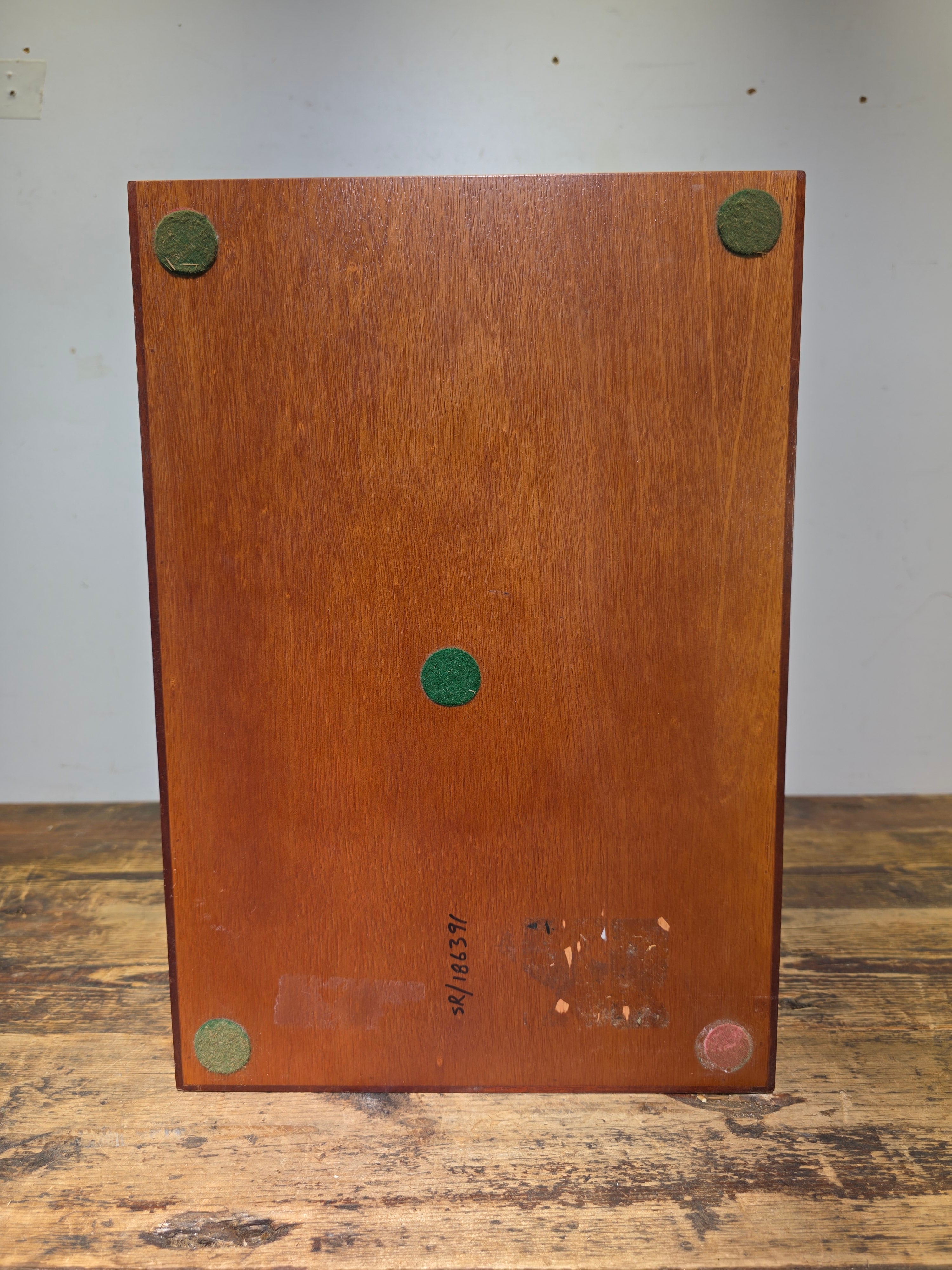 Vintage Wood Single Letter Tray Desk Organizer Mid Century Modern Rustic Style