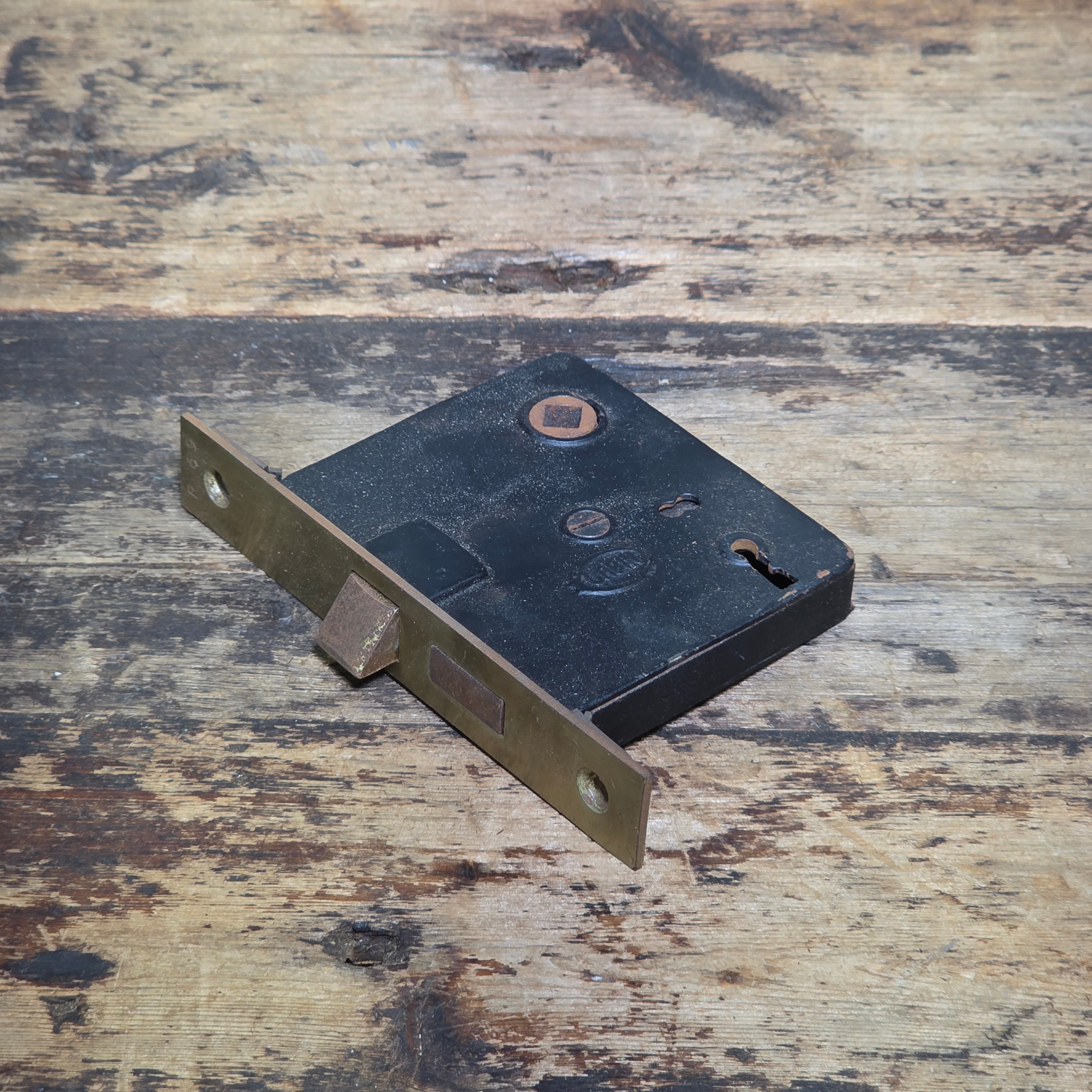 Corbin Mortise Lock Case Vintage Antique Door Hardware Brass Faceplate R69