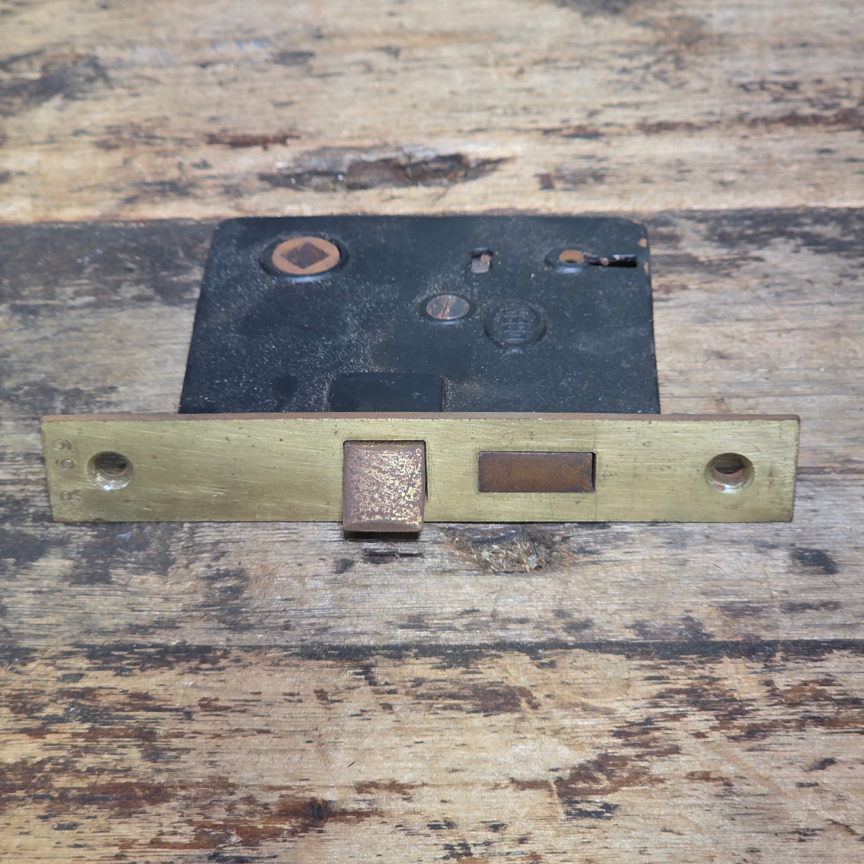 Corbin Mortise Lock Case Vintage Antique Door Hardware Brass Faceplate R69
