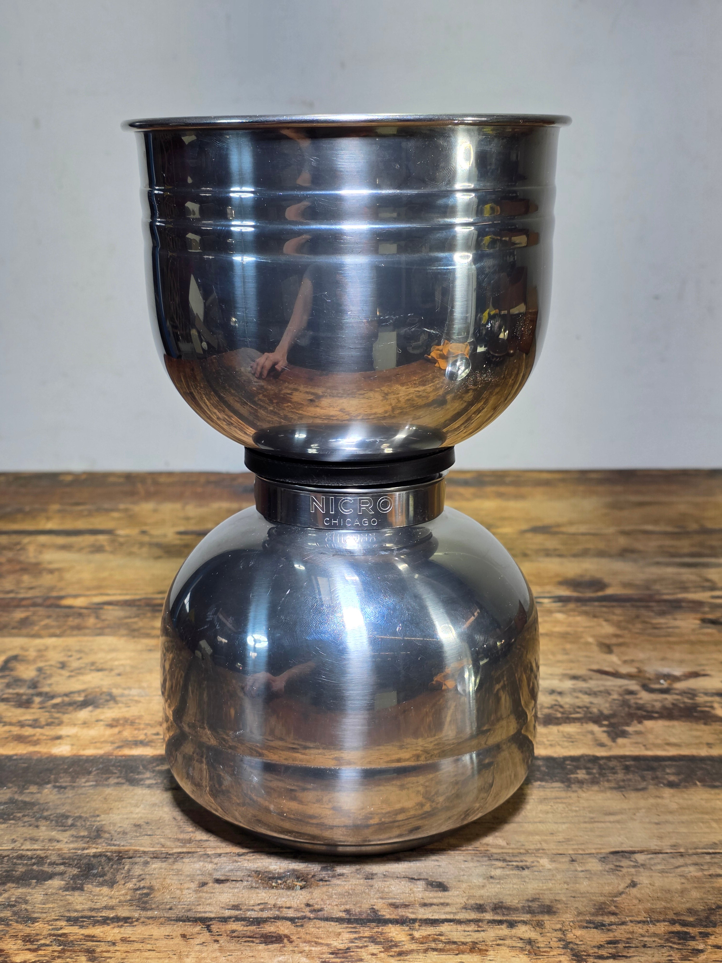 Vintage NICRO Stainless Steel Vacuum Coffee Maker Brewer Chicago MCM 1940s Prop