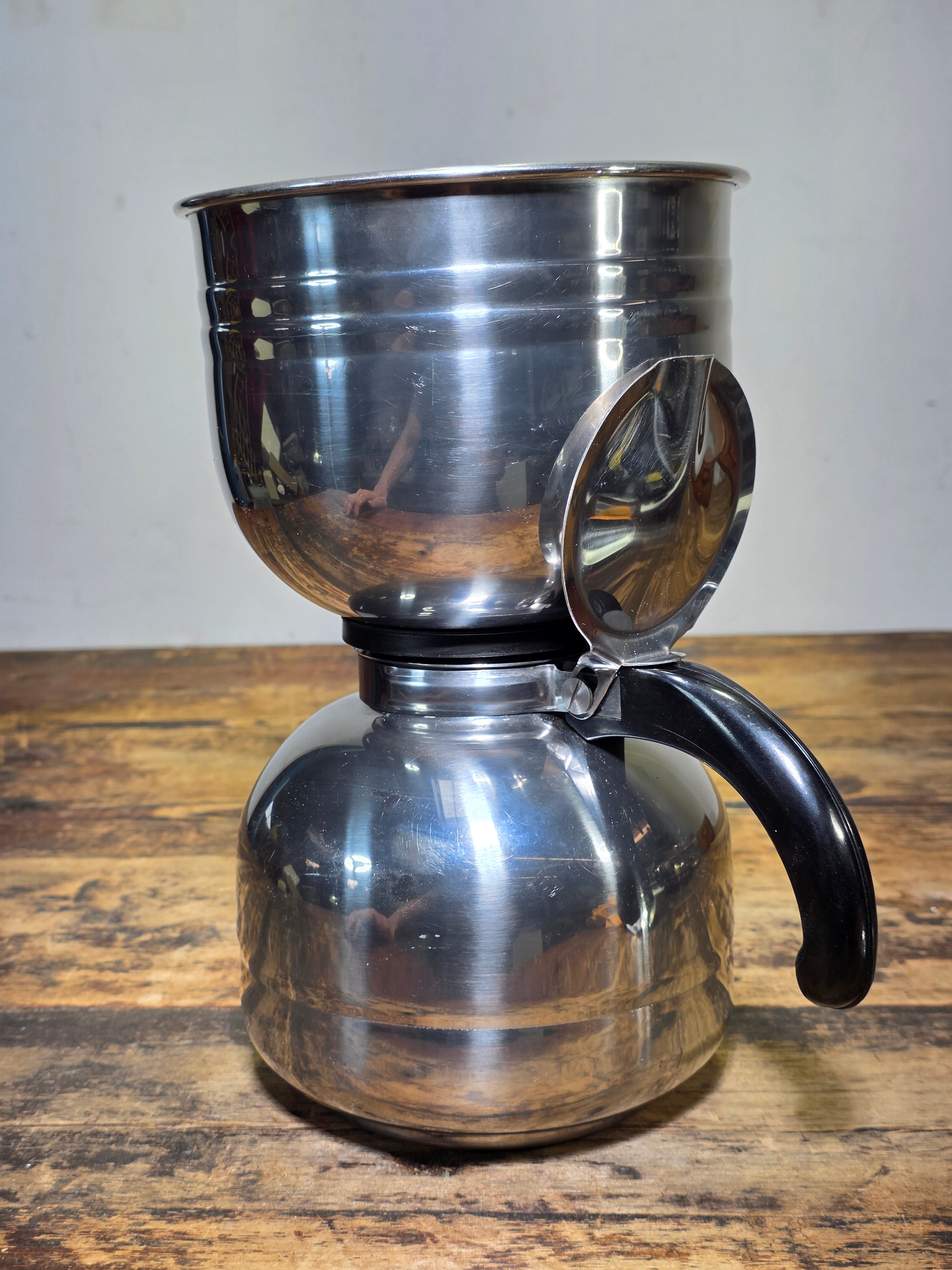 Vintage NICRO Stainless Steel Vacuum Coffee Maker Brewer Chicago MCM 1940s Prop