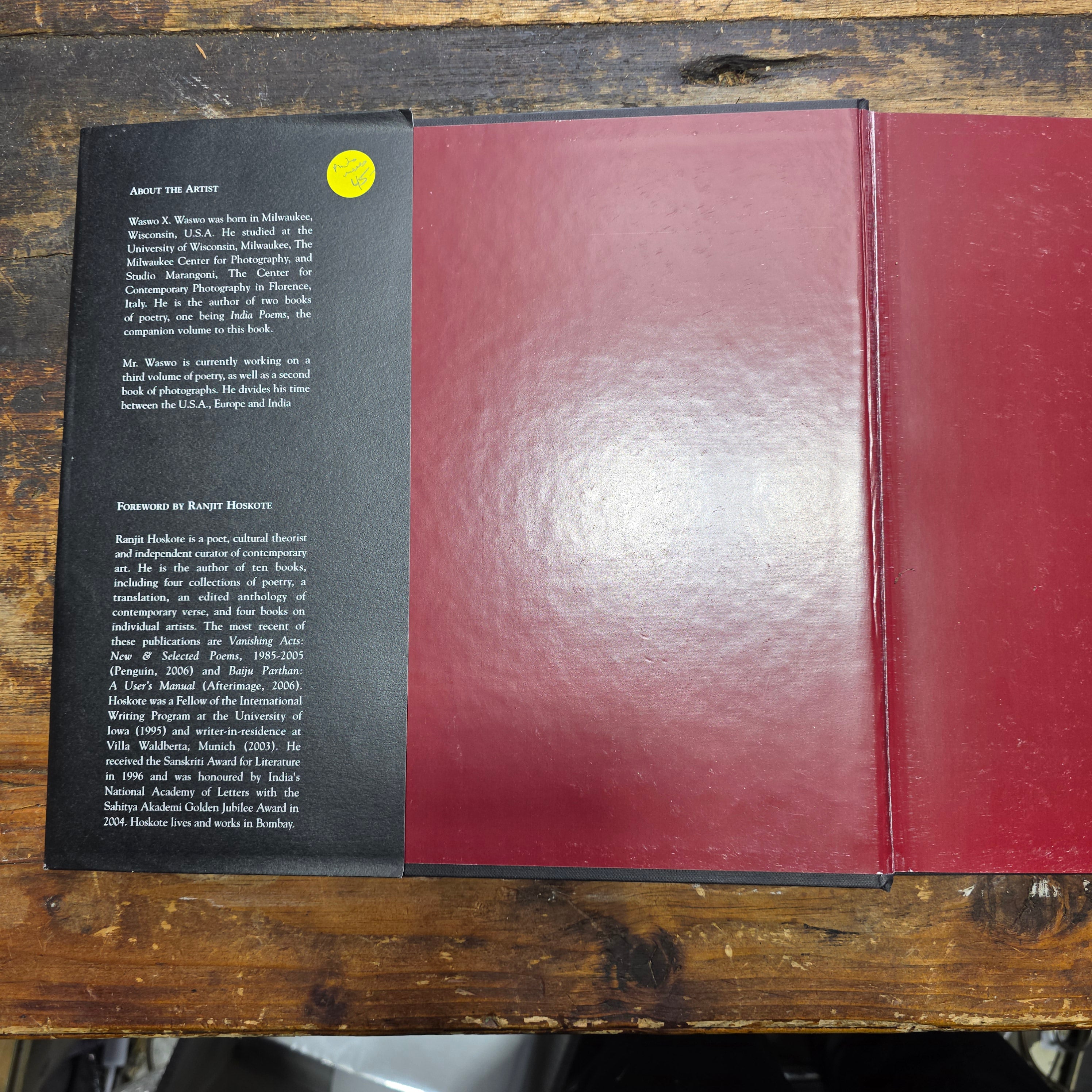India Poems The Photographs Waswo X Waswo 2006 First Edition Hardcover India Art