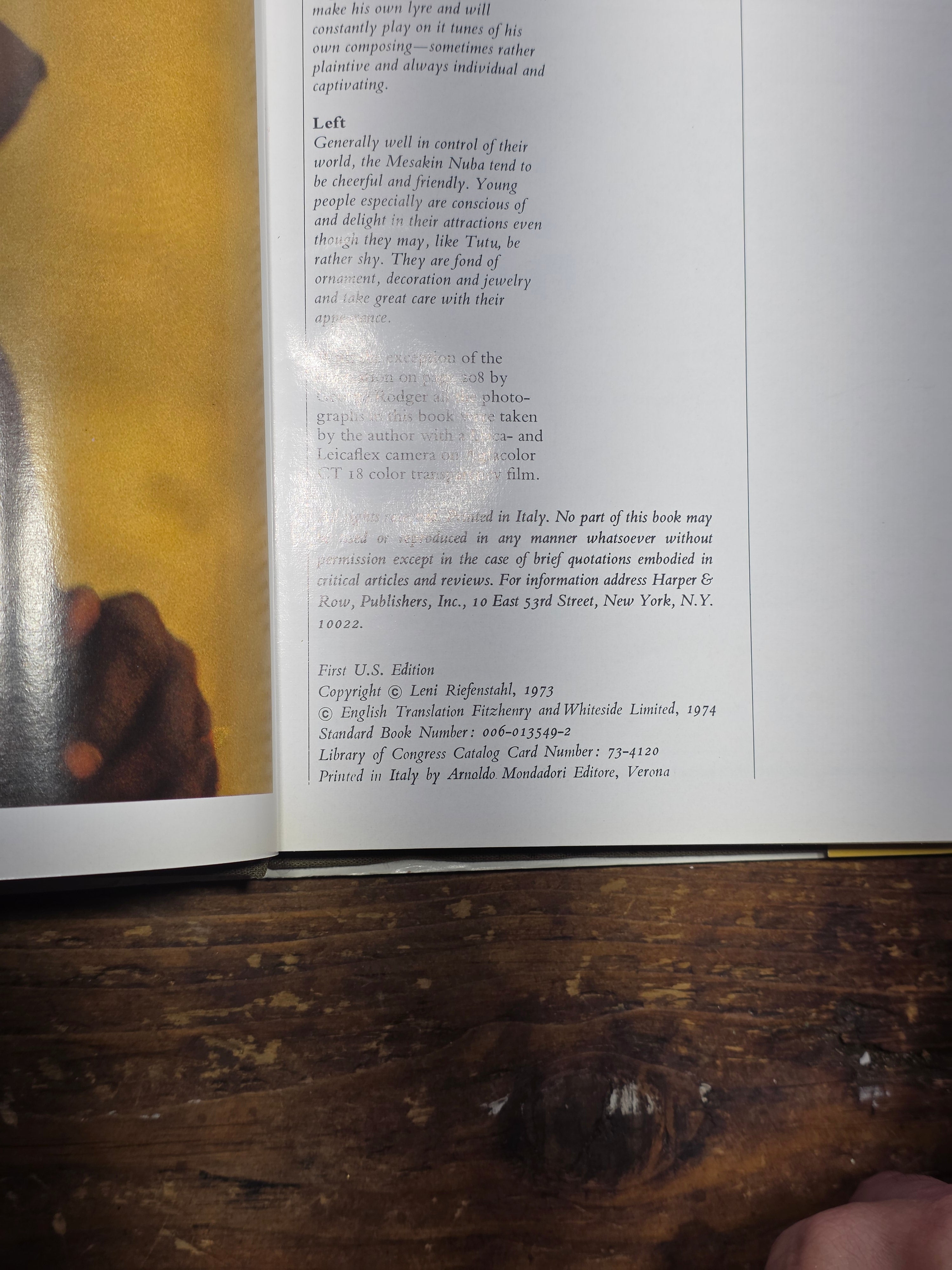 The Last of the Nuba Leni Riefenstahl 1973 First US Edition Hardcover Photo Book