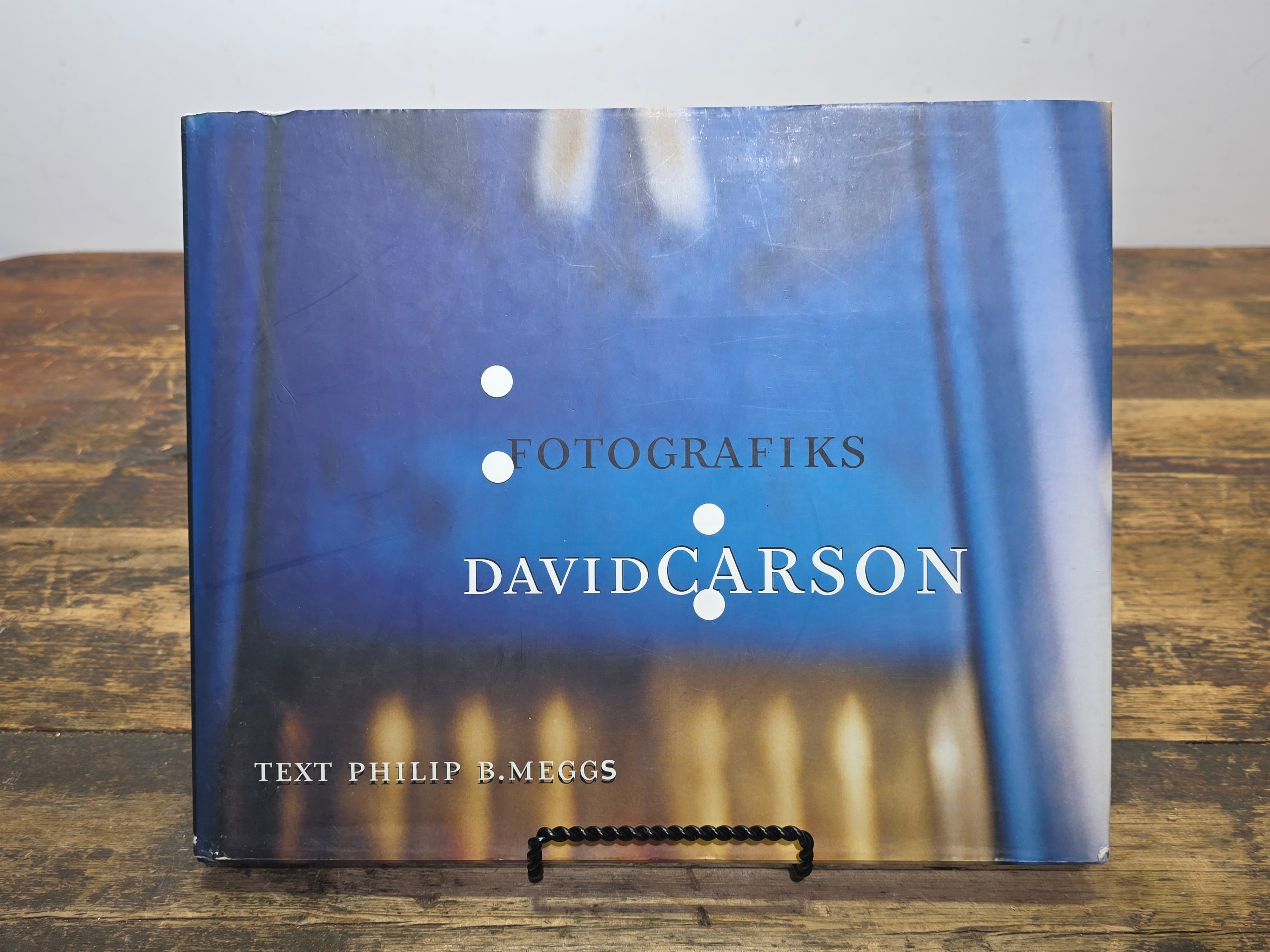 Fotografiks David Carson 1999 First Edition Signed (?) Graphic Design Photo Book