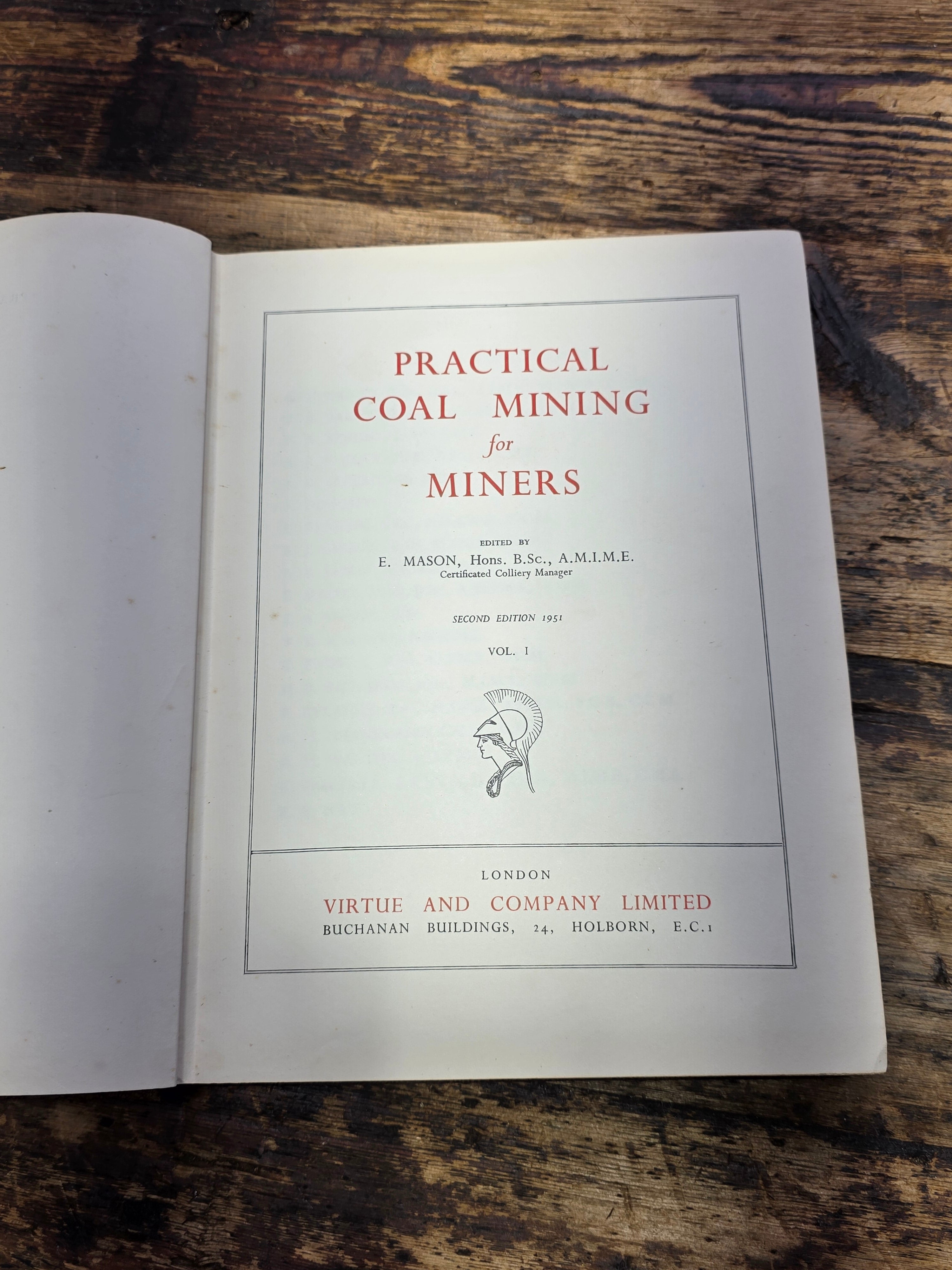 Practical Coal Mining for Miners 1951 2 Vol Set E. Mason Virtue & Co Illustrated