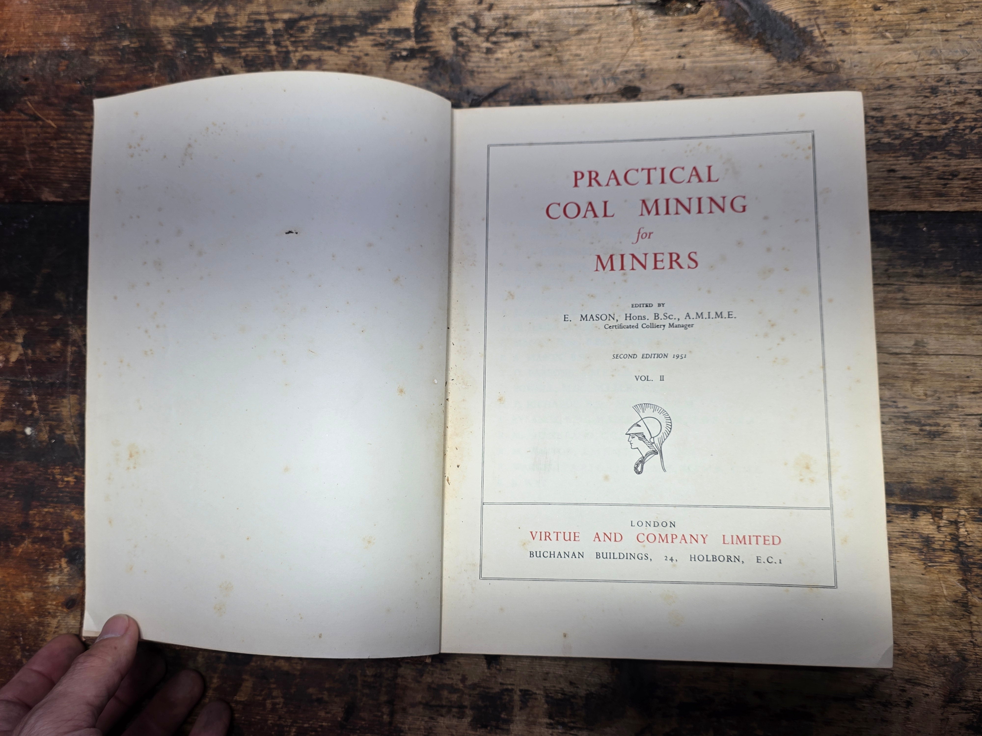 Practical Coal Mining for Miners 1951 2 Vol Set E. Mason Virtue & Co Illustrated