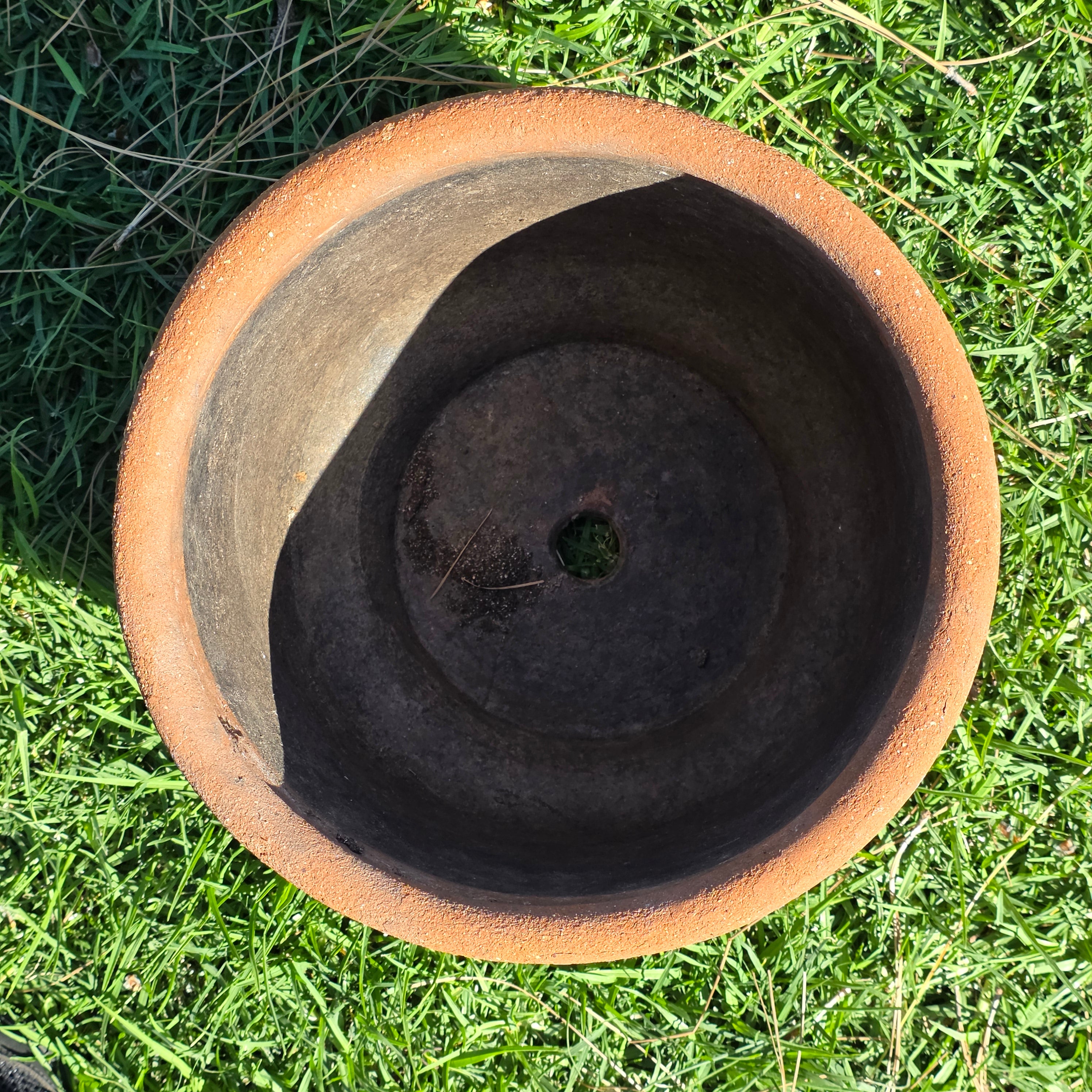 Vintage Mexican Terracotta Planter Rustic Wabi Sabi Primitive Clay Garden Pot10"