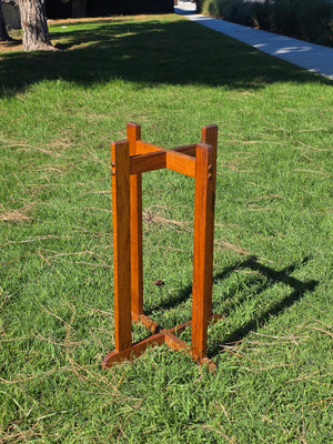 Vintage Mission Oak Wood Water Server Stand Crock Pedestal Arts & Crafts 28"