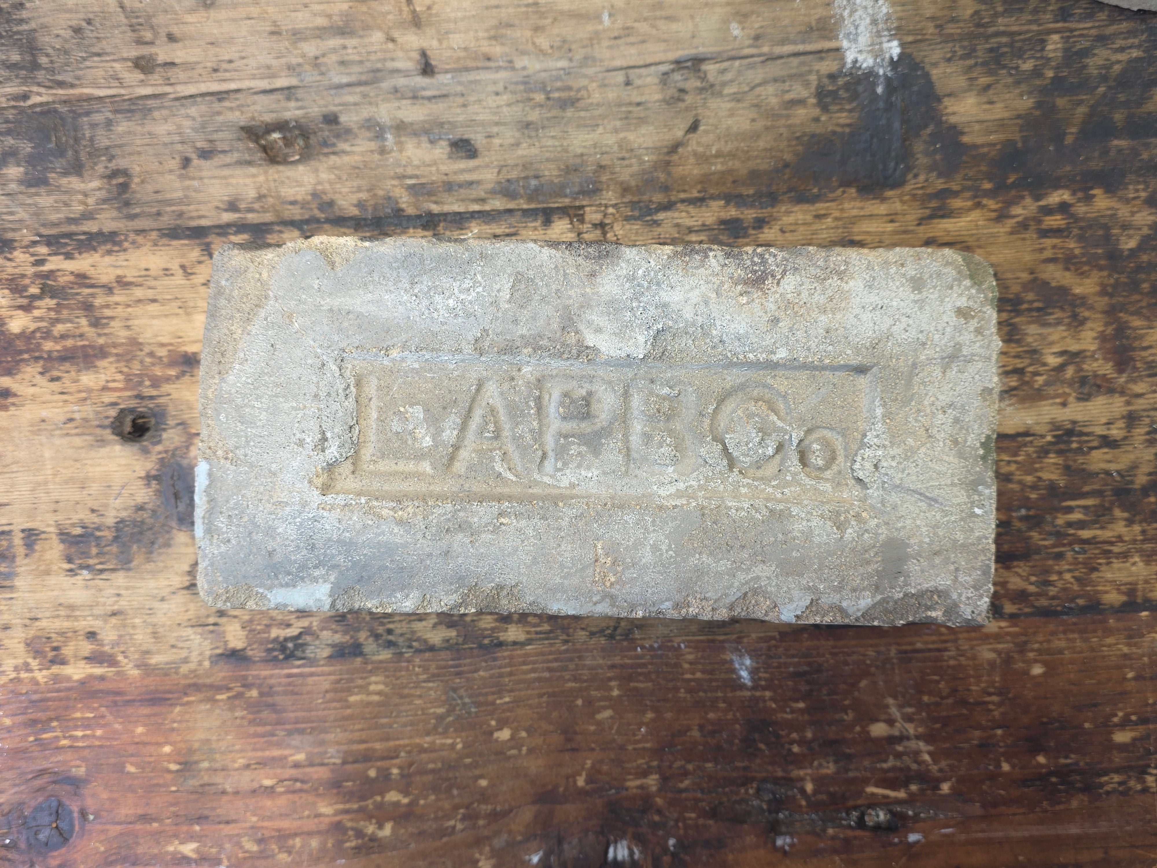 Antique LAPBCo Brick White Fire Clay Los Angeles Pressed Brick Co 1887-1926 5lb
