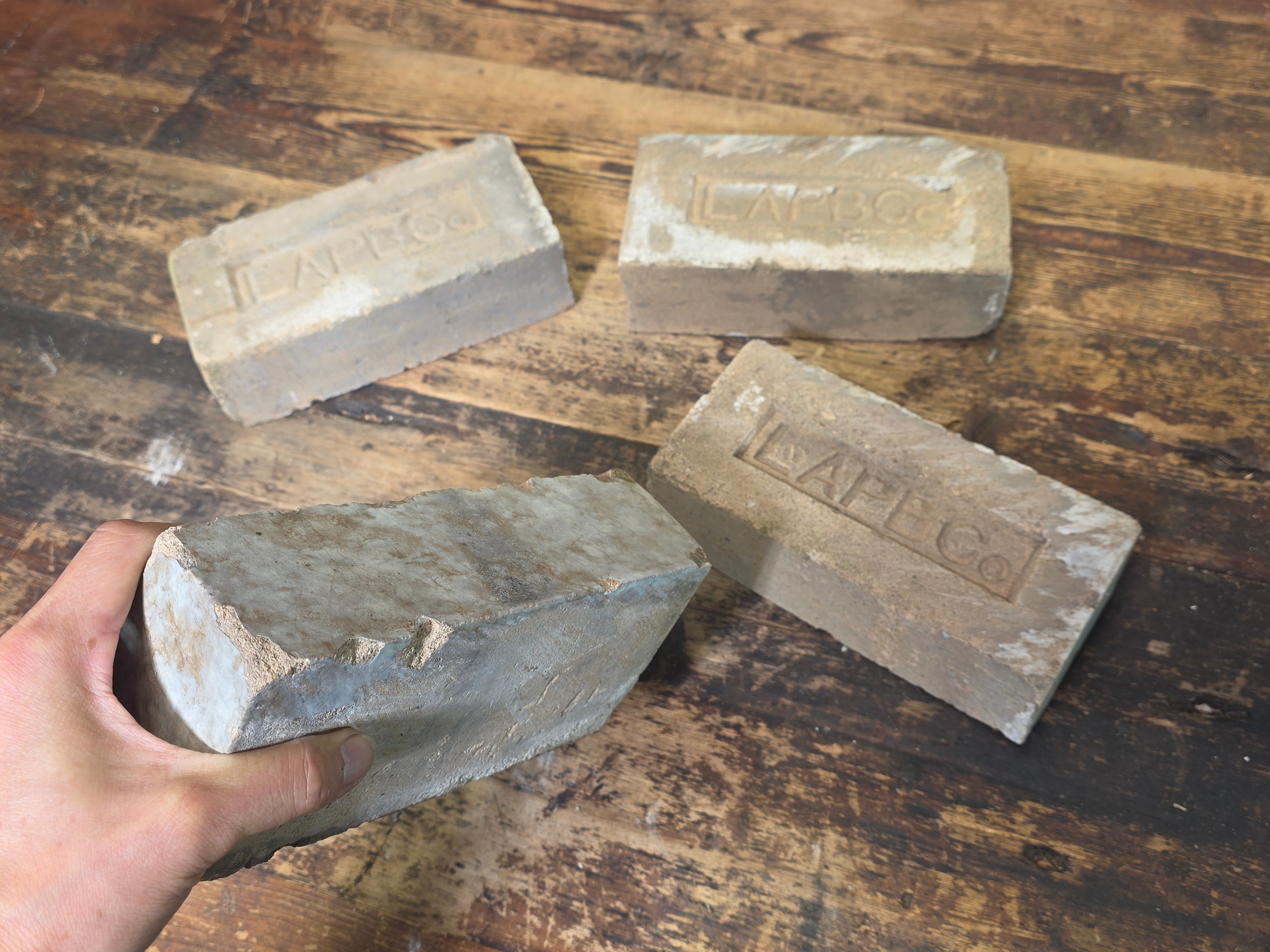 Antique LAPBCo Brick White Fire Clay Los Angeles Pressed Brick Co 1887-1926 5lb