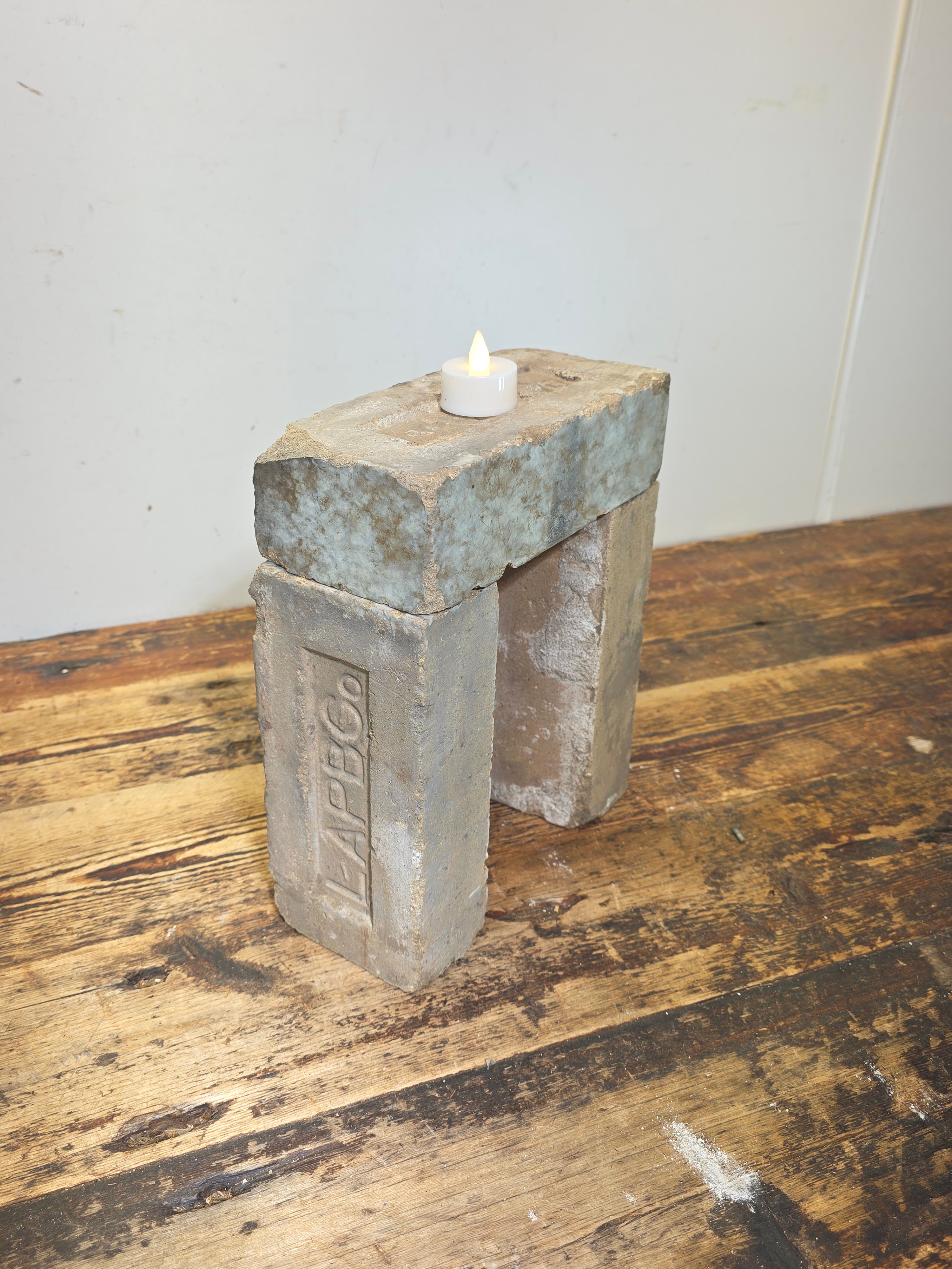 Antique LAPBCo Brick White Fire Clay Los Angeles Pressed Brick Co 1887-1926 5lb