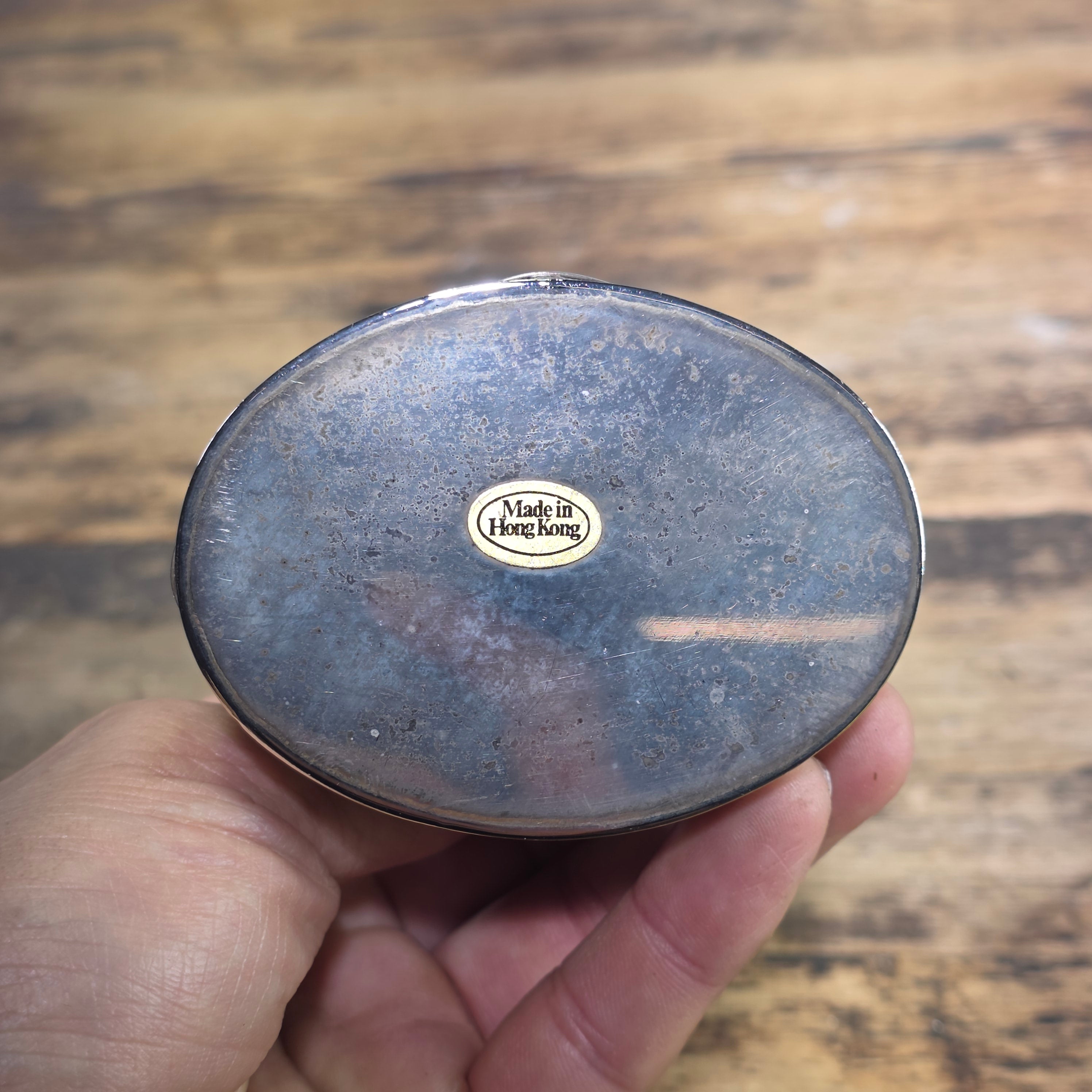 Vintage BMF Quist W-Germany Silver Plated Glass Tea Cup Saucer Set & Mini Basket