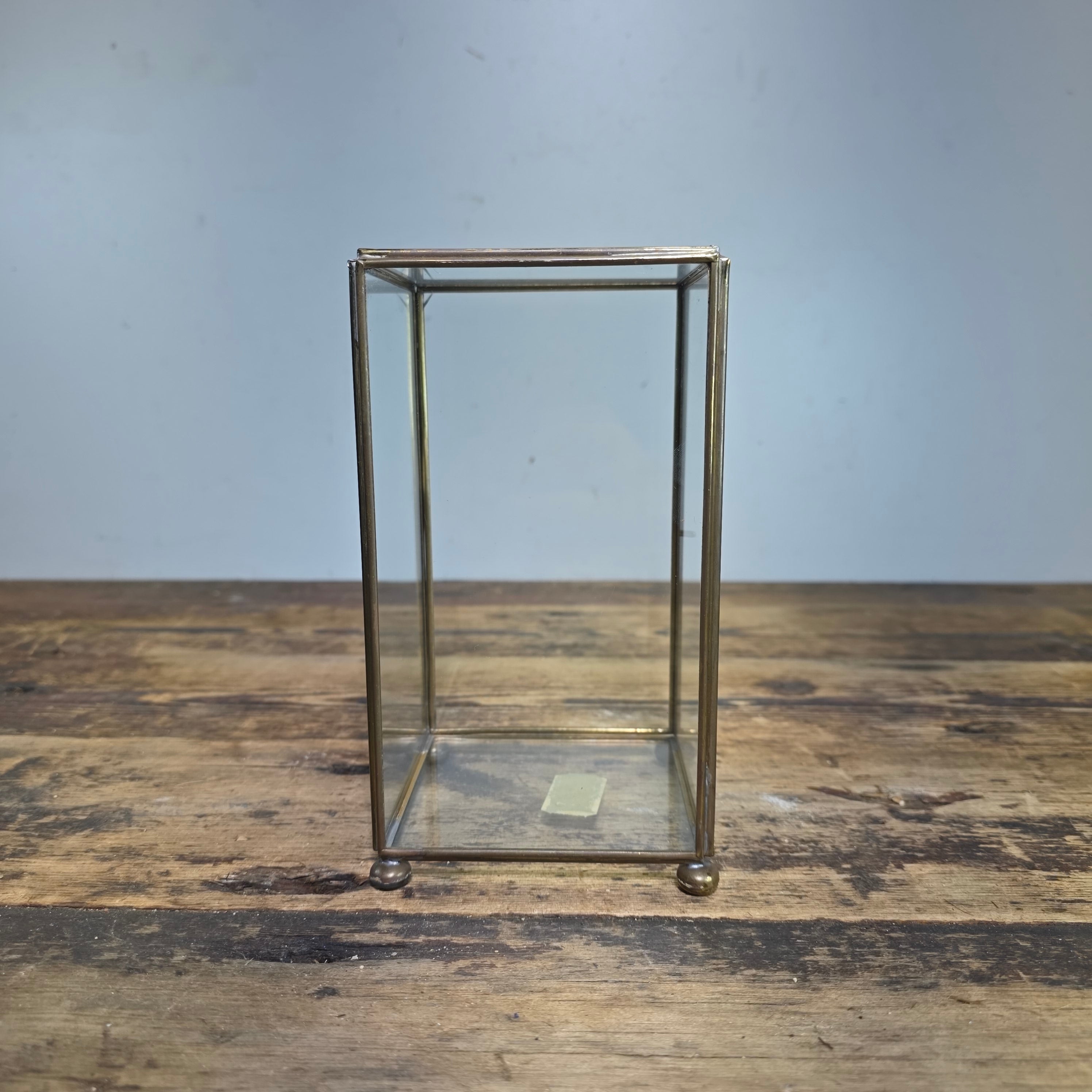 Vintage Marshall Field & Co Brass Glass Display Case Curio Box Terrarium AS-IS